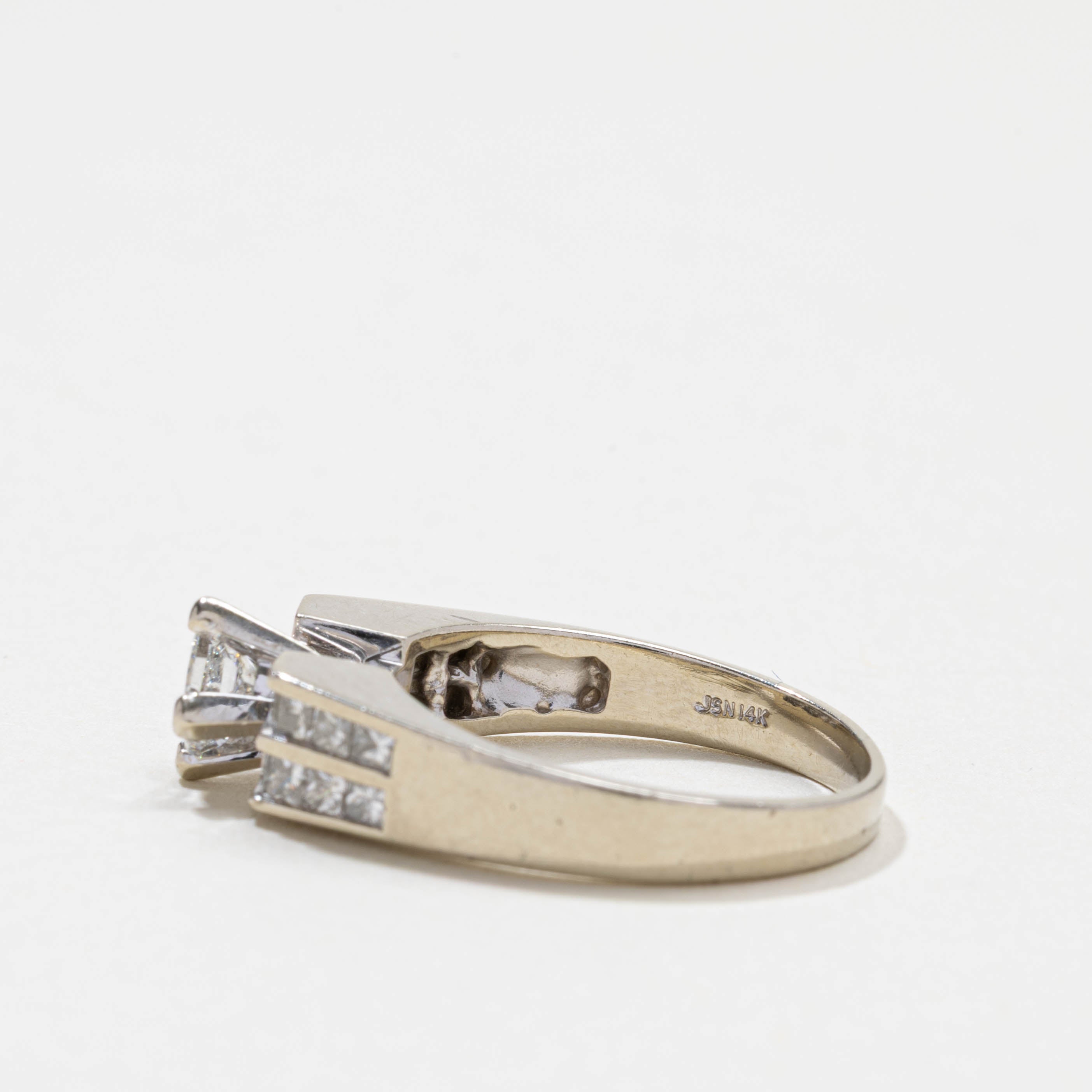Princess Cut Diamond Accented Ring | 0.36ct I1 G/H, 0.48ctw | SZ 6.25