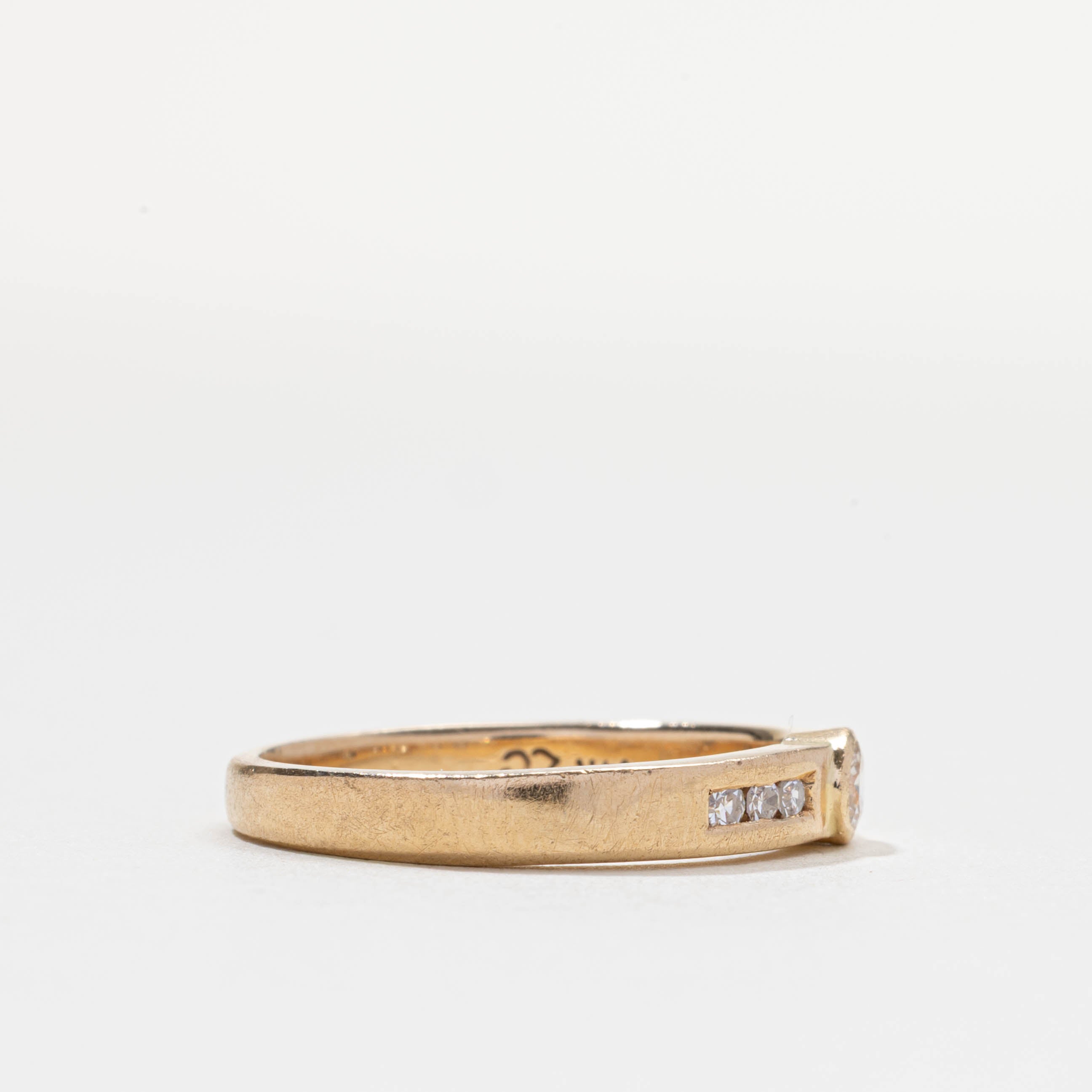 Bezel Set Diamond Accented Petite Ring | 0.20ctw | SZ 7.25