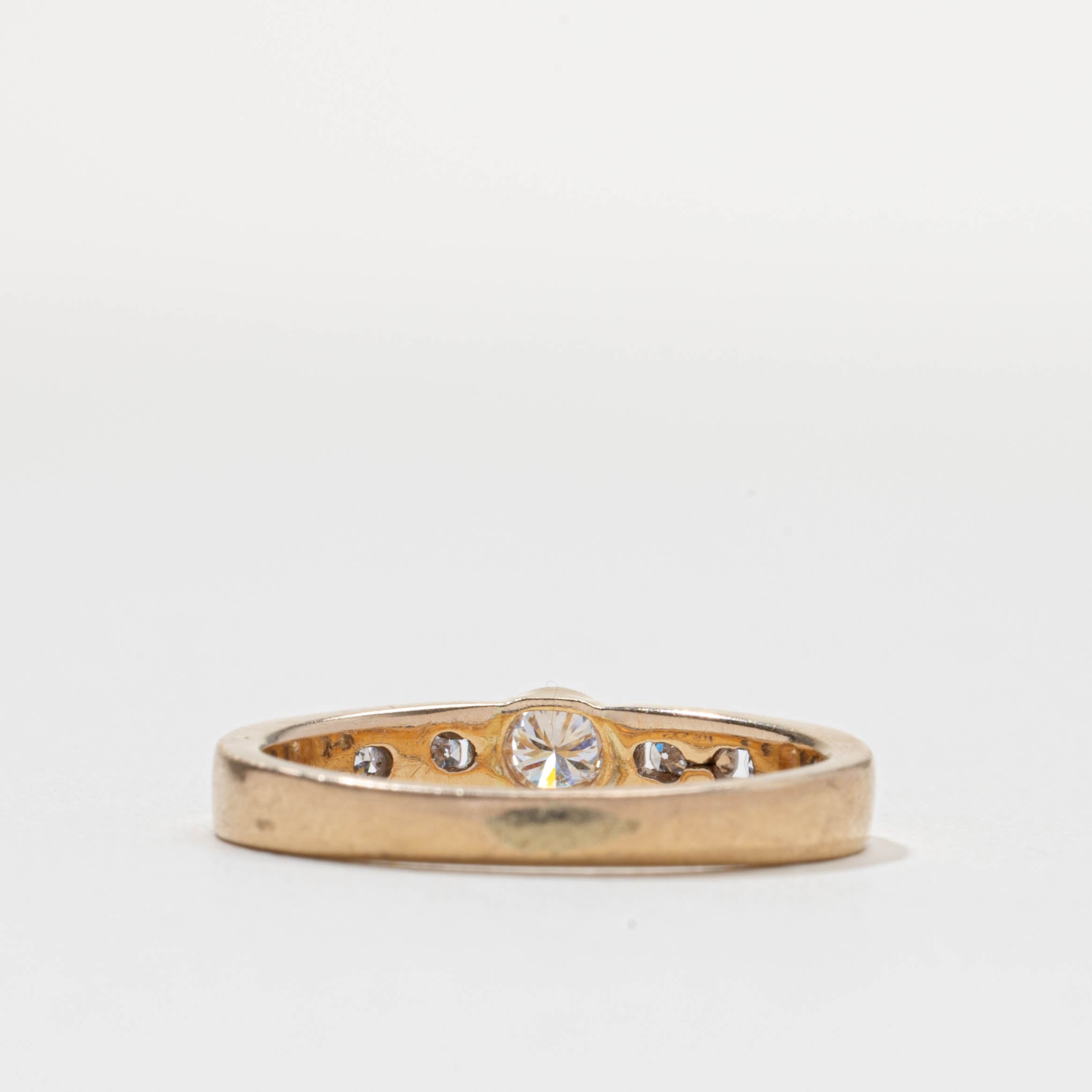 Bezel Set Diamond Accented Petite Ring | 0.20ctw | SZ 7.25