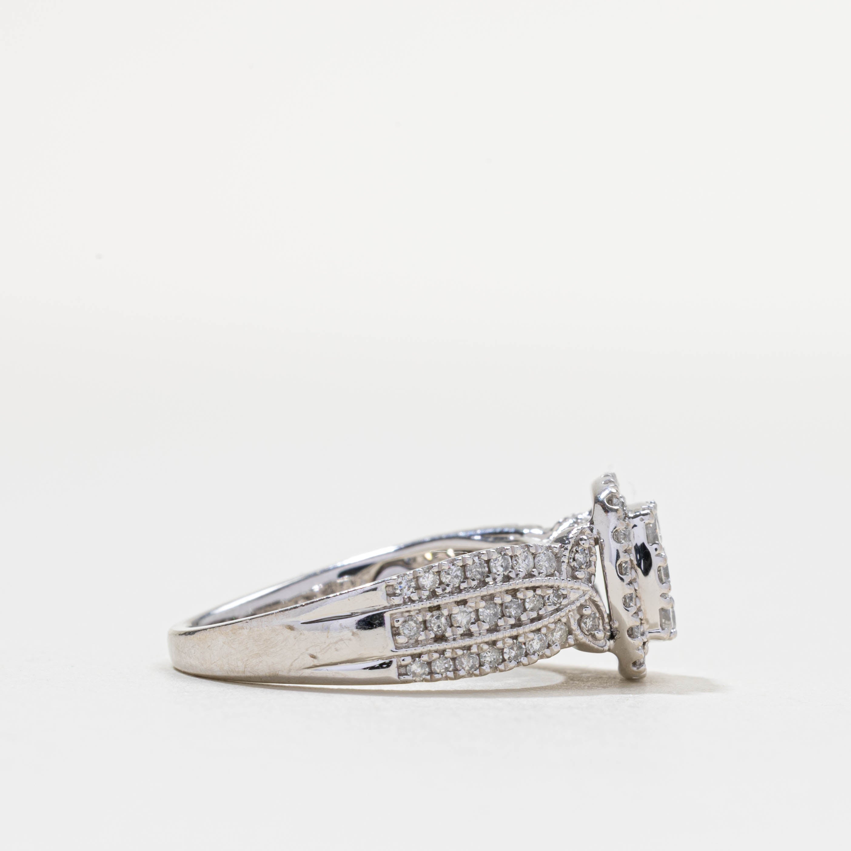 Diamond Cluster Halo Accented Ring | 1.0ctw | SZ 7.25