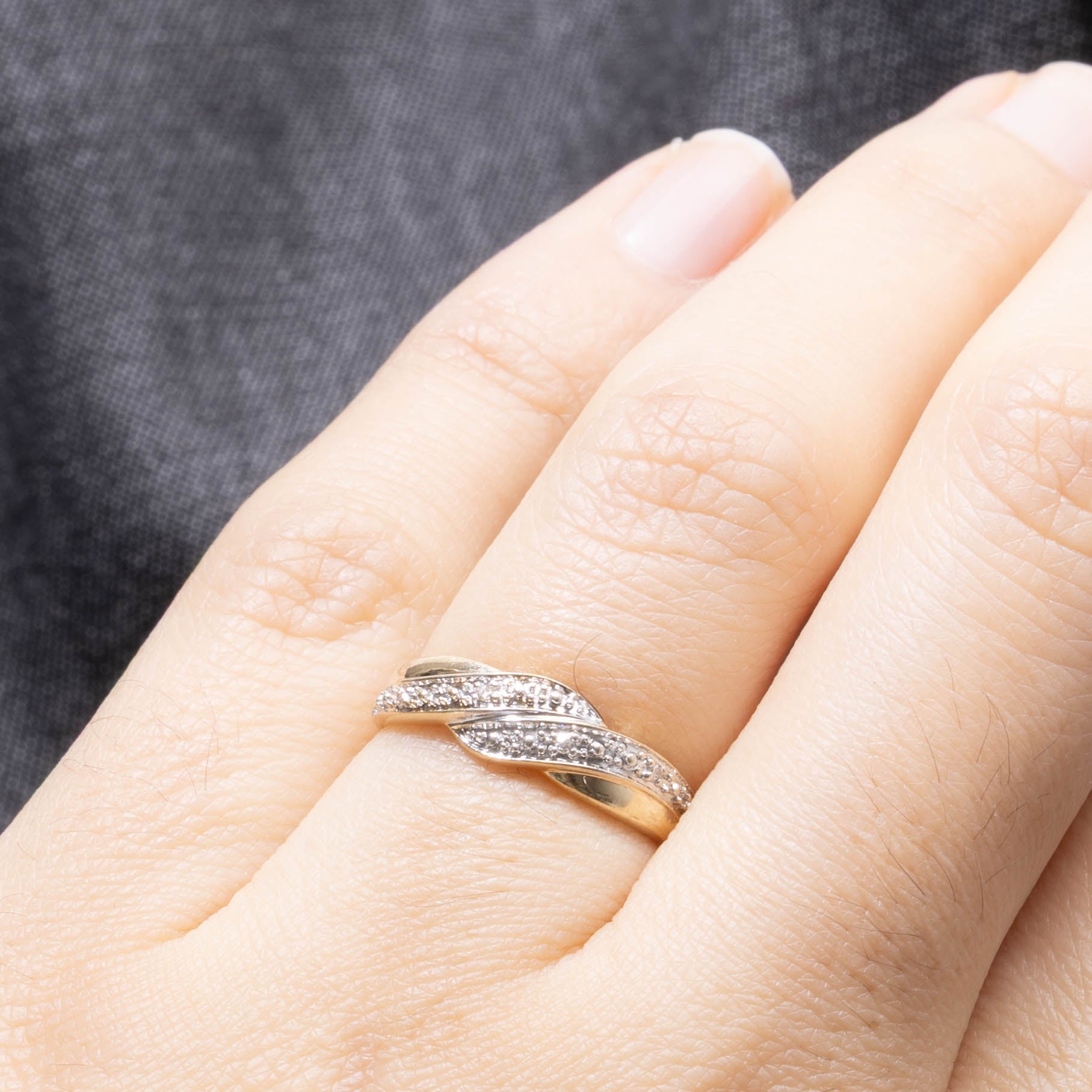 Diamond Double Row Wave Ring | 0.02ctw | SZ 5.5