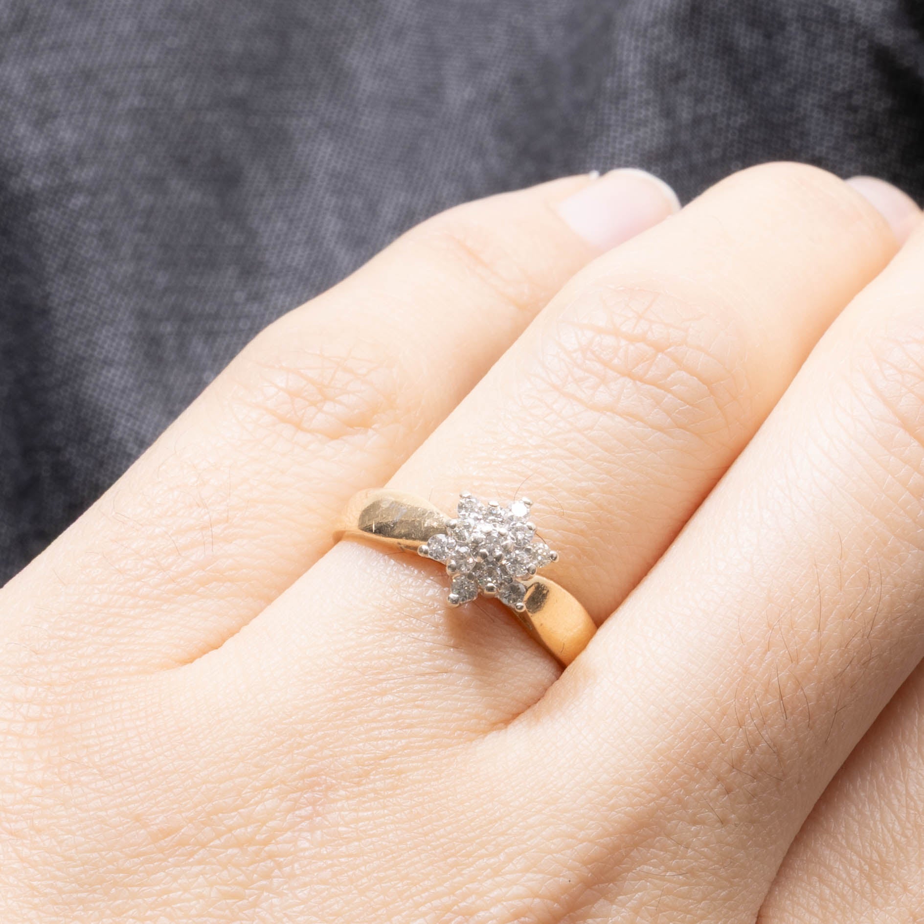 Diamond Floral Cluster Ring | 0.2ctw | SZ 5.5