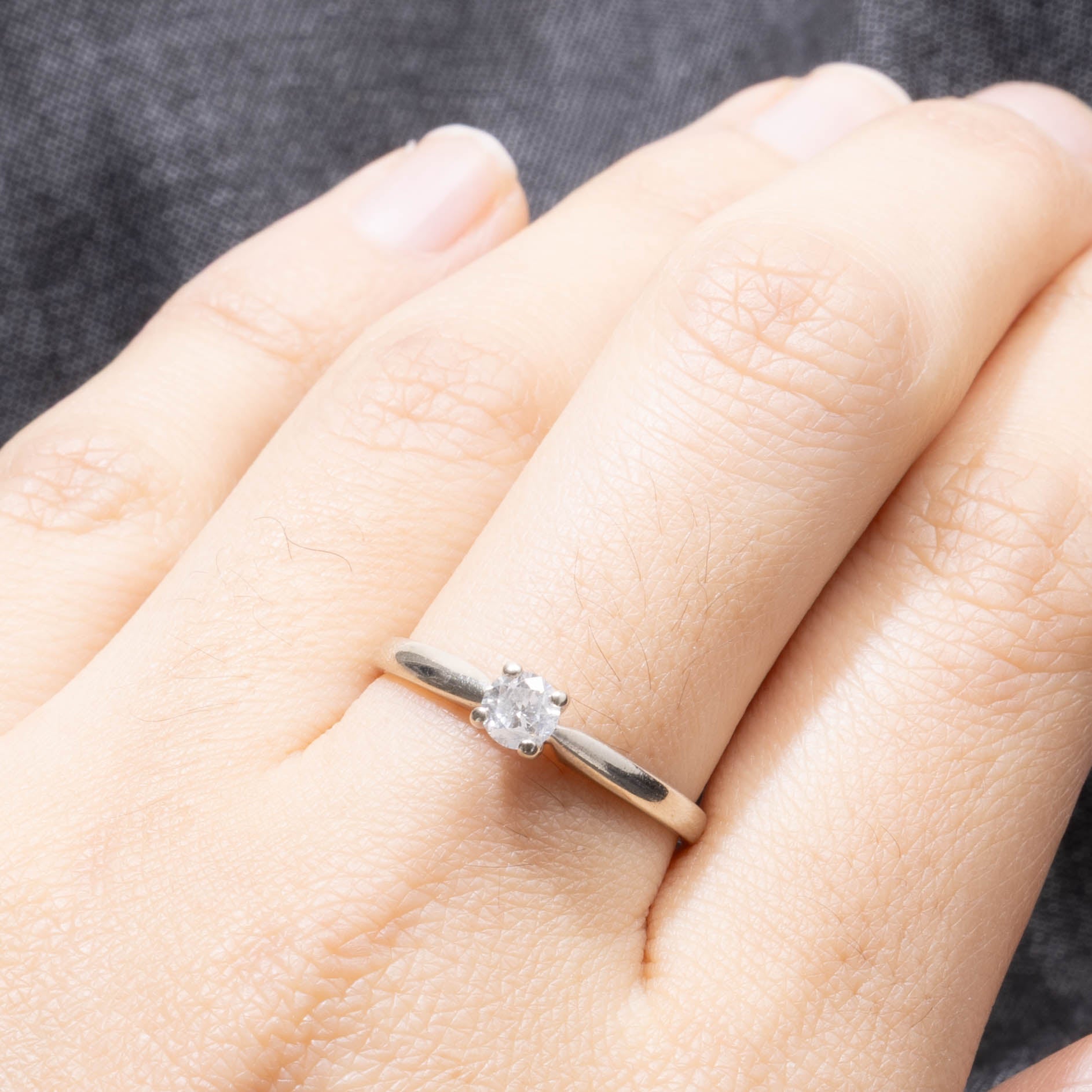 ***PRIX Bague solitaire en diamant | Taille 8,25