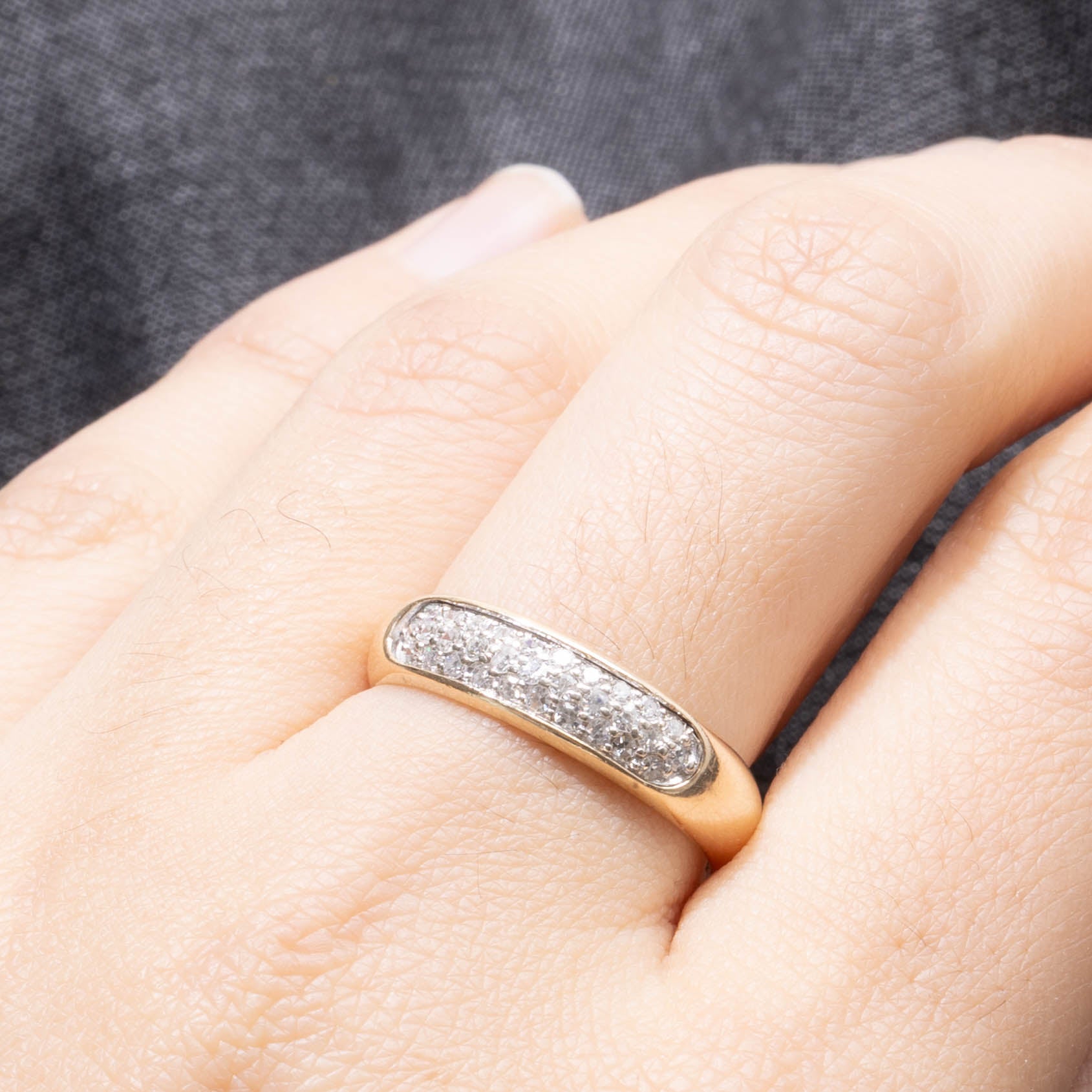 Pavé Set Diamond Low Dome Band | 0.25ctw | 5.45mm | SZ 8.5