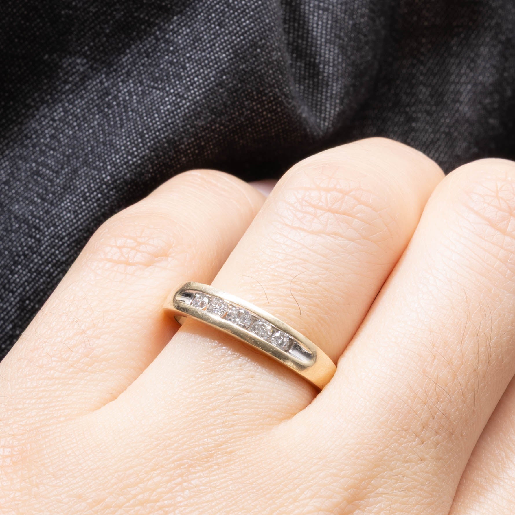 Five Stone Channel Set Diamond Band | 0.25ctw | 4.20mm | SZ 7.5