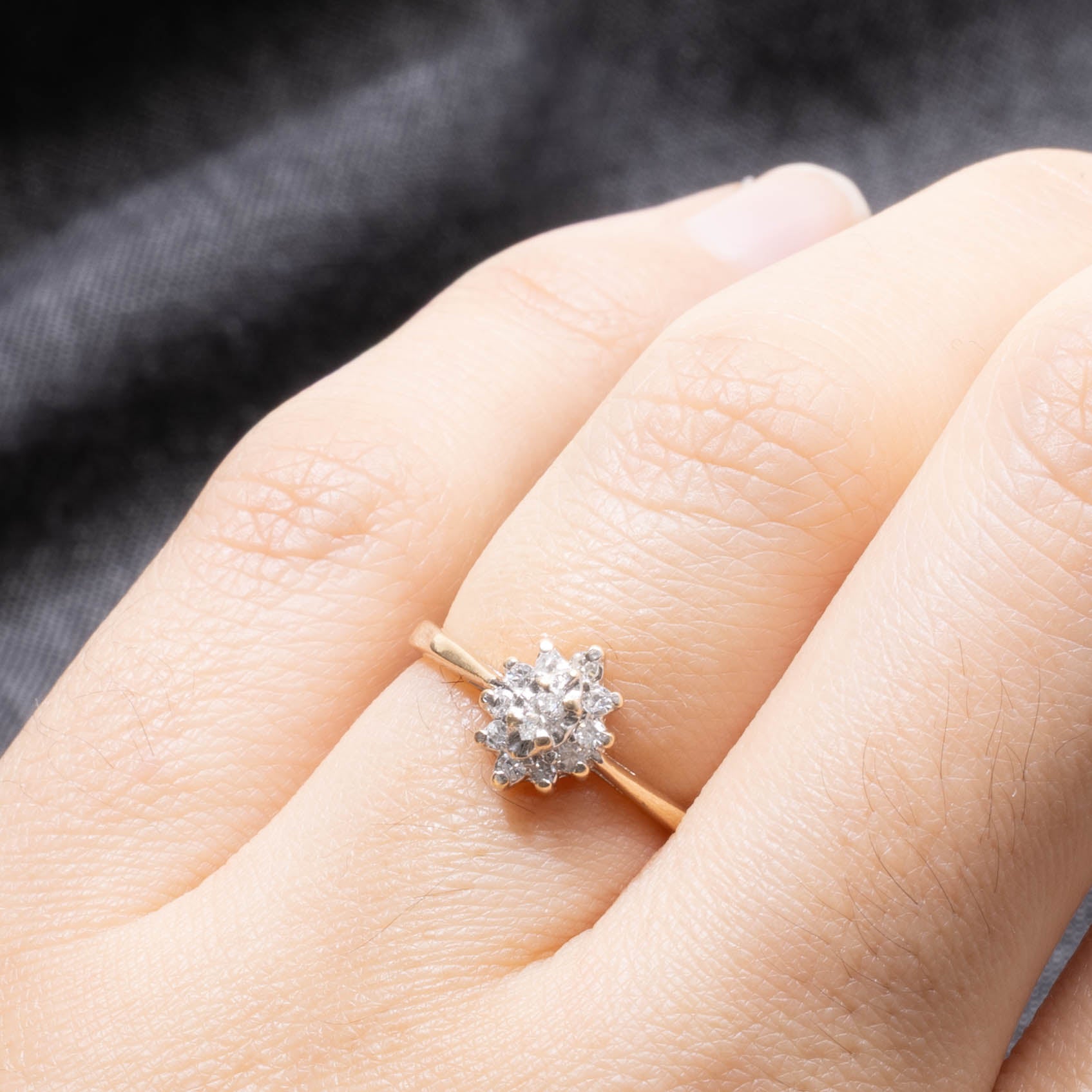 Diamond Petal Cluster Ring | 0.15ctw | SZ 5.0