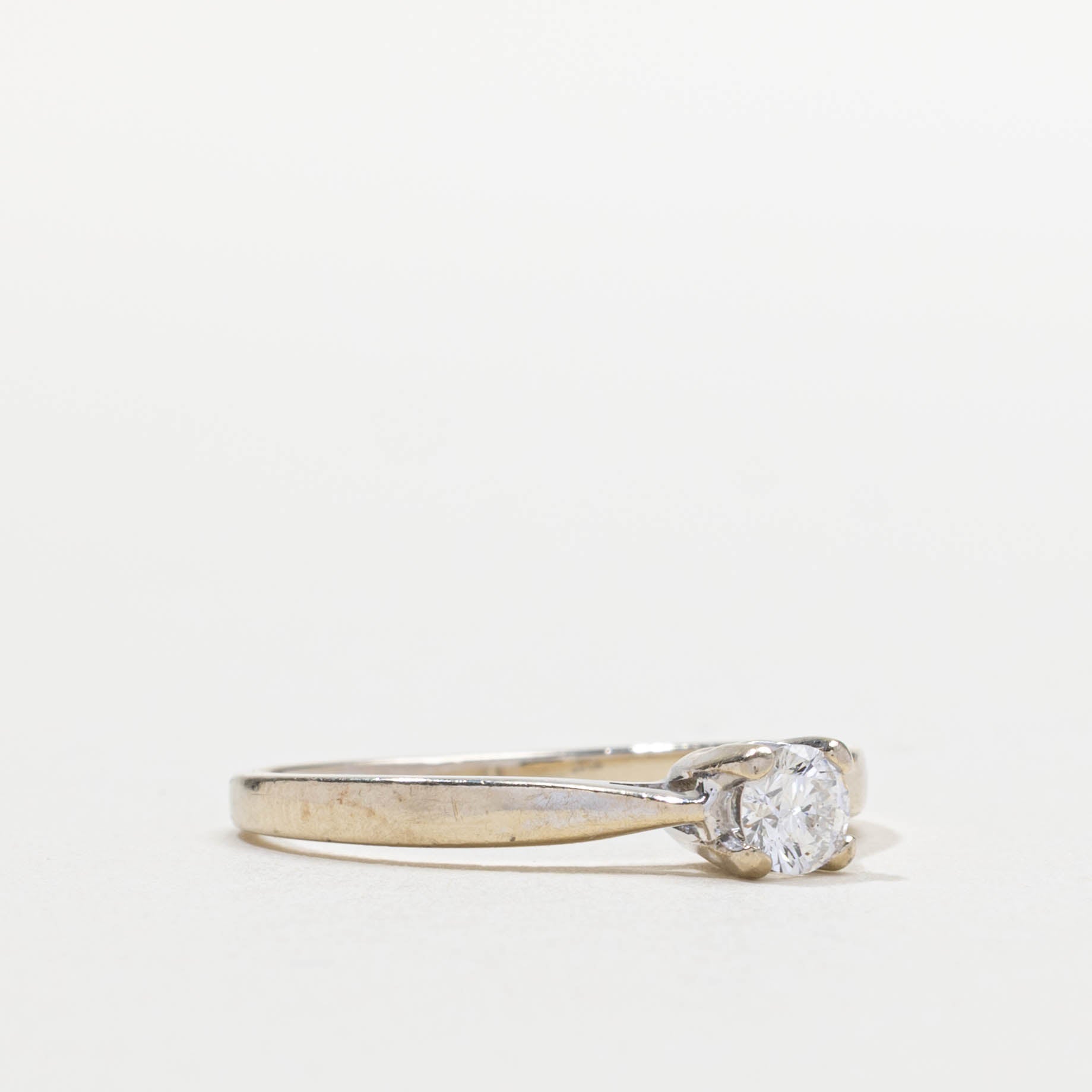 Solitaire High Set Diamond Ring | 0.25ct I1 G/H | SZ 7.5