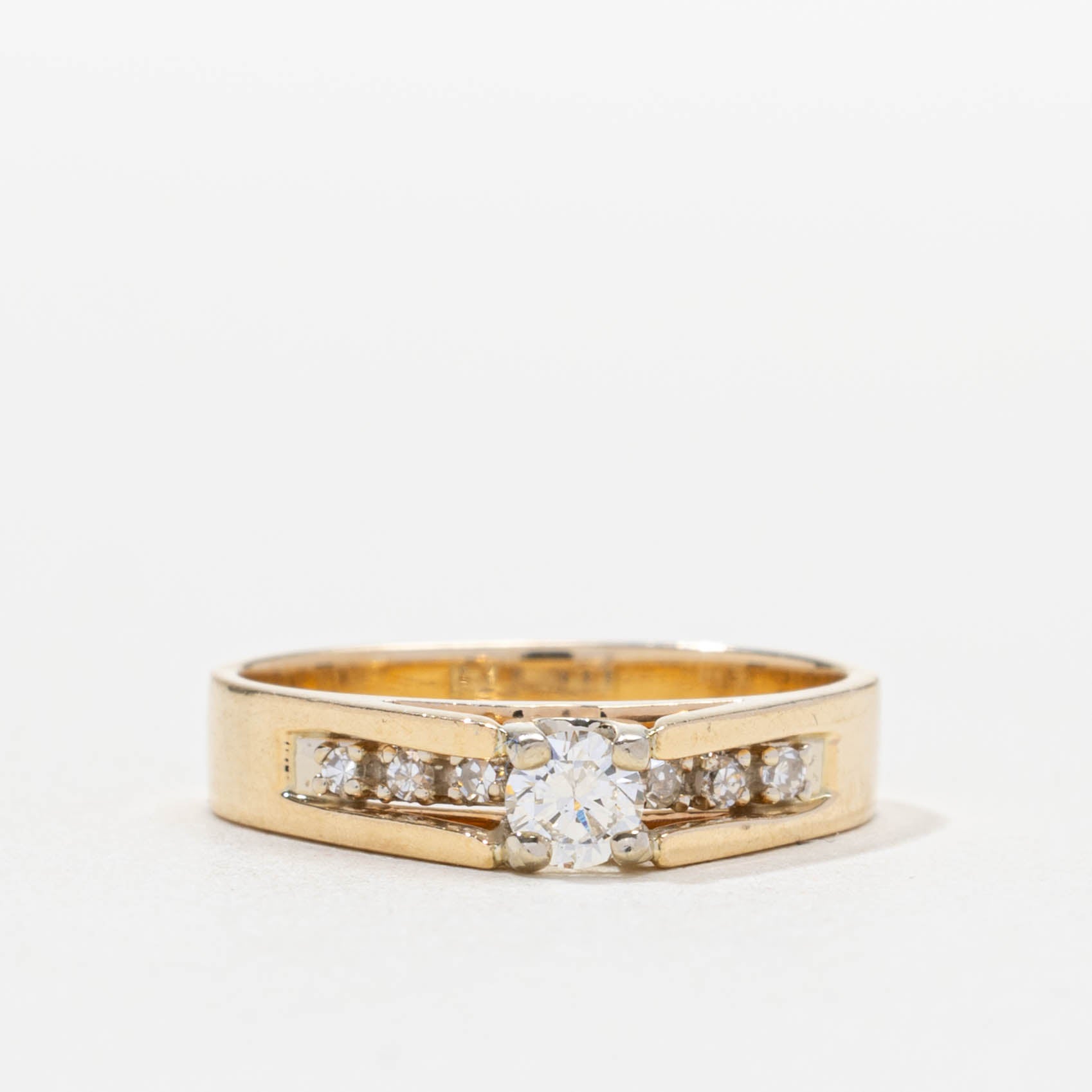 High Set Diamond Accented Ring | 0.17ctw | SZ 4.5