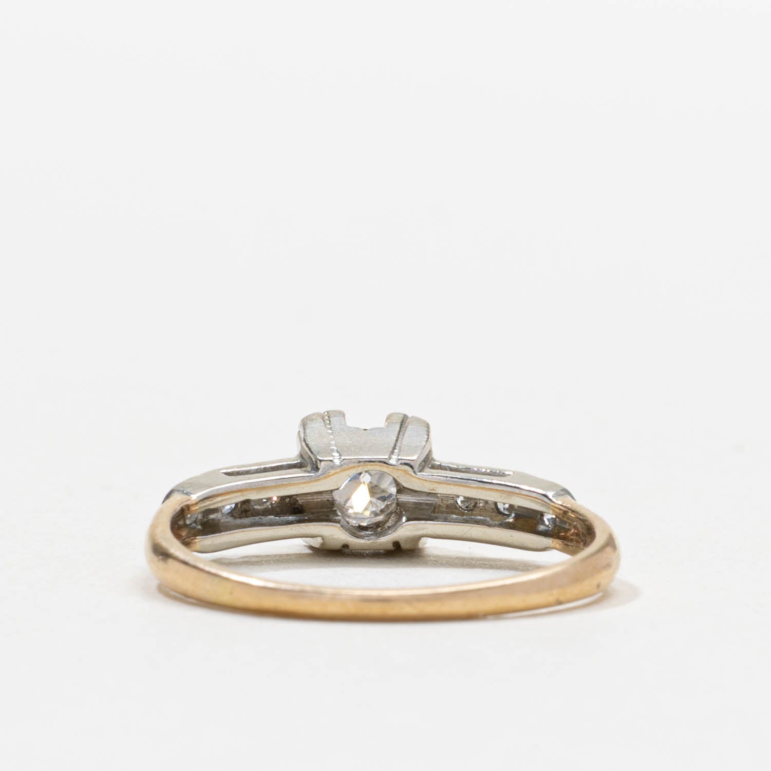 Bague illusion diamant style milieu du siècle | 0,27 ct | Taille 3,75