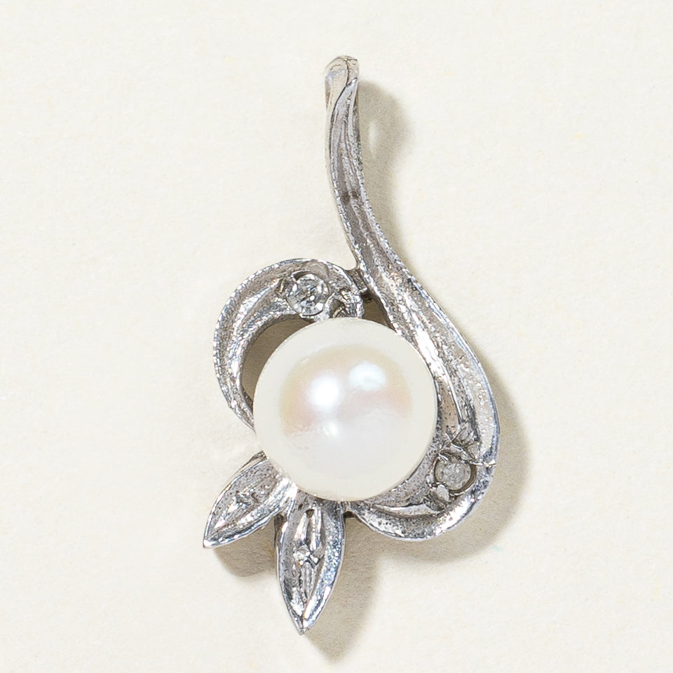 Pearl & Diamond Pendant | 0.01ctw |