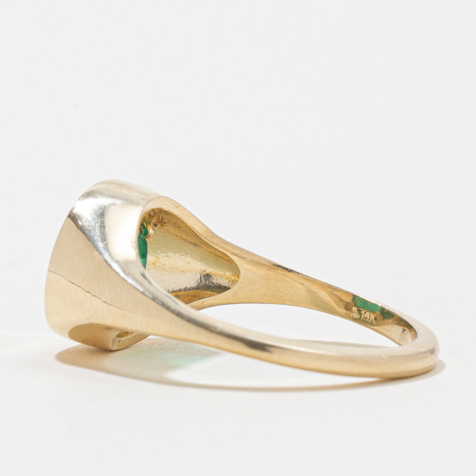 '100 Ways' 14k East West Emerald Signet Ring | 0.95ct | SZ 6.5