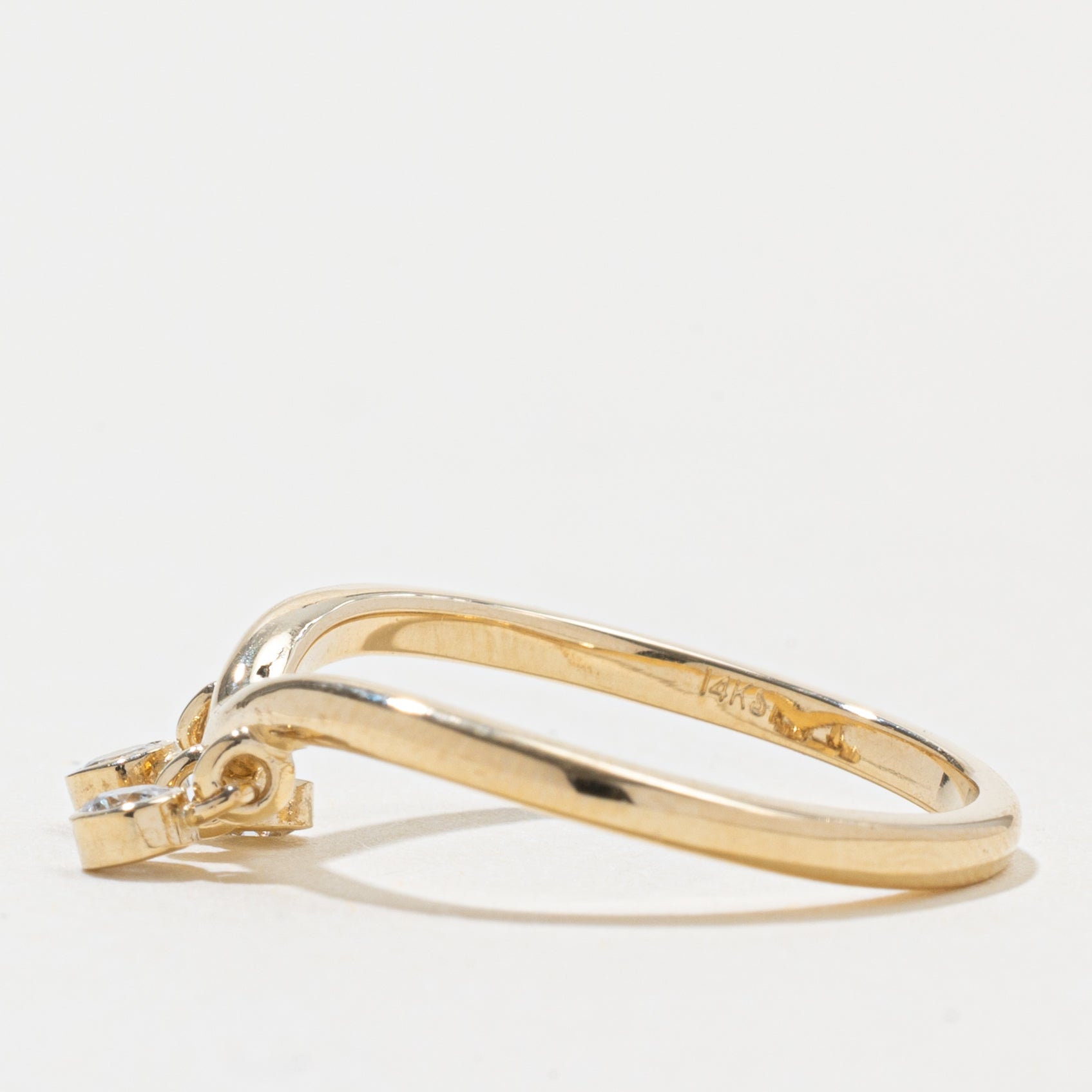 '100 Ways' 14k Diamond Chevron Dangle Band | 0.20ctw| SZ 7