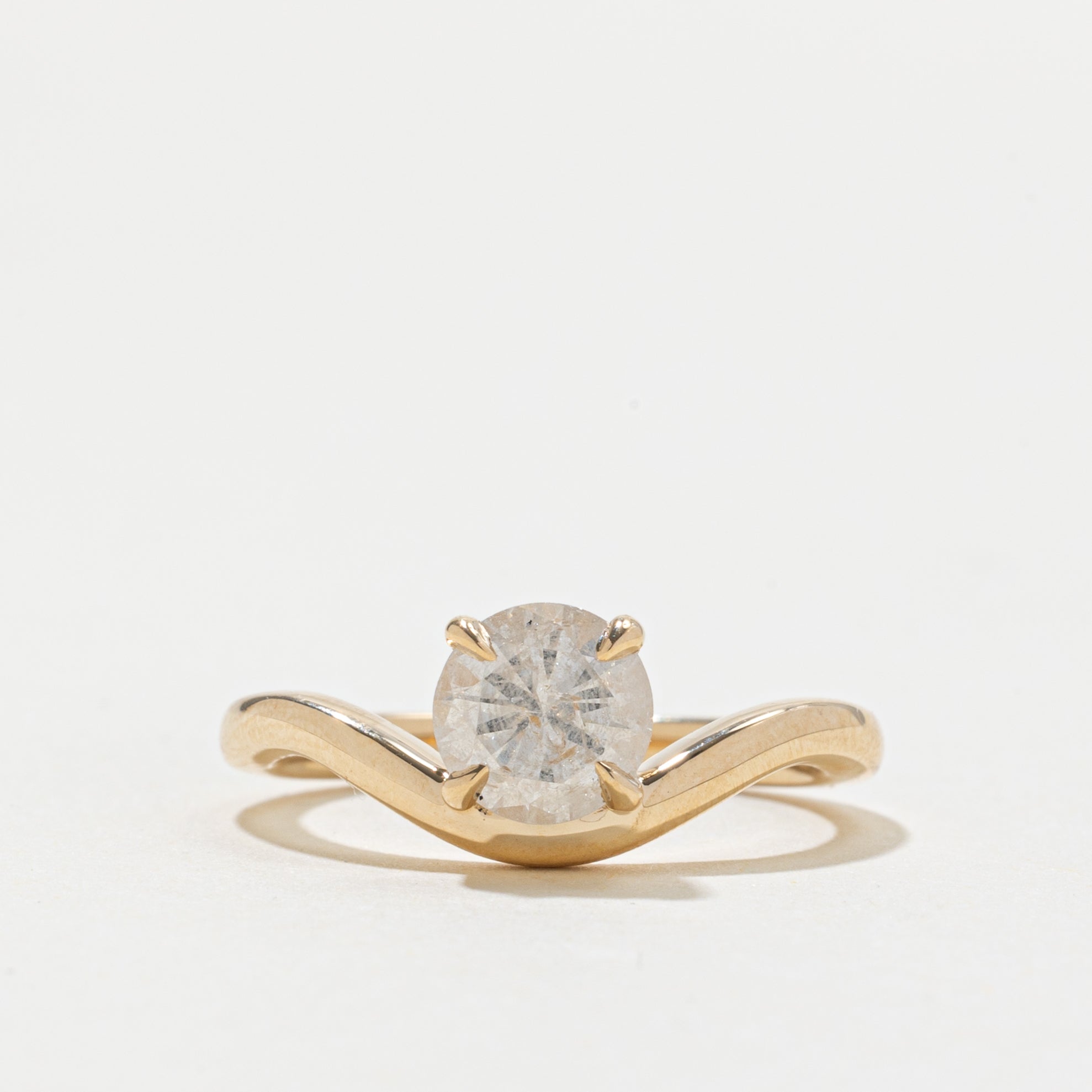 '100 Ways' 14k Salt & Pepper Diamond Wavy Ring | 1.24ct | SZ 7