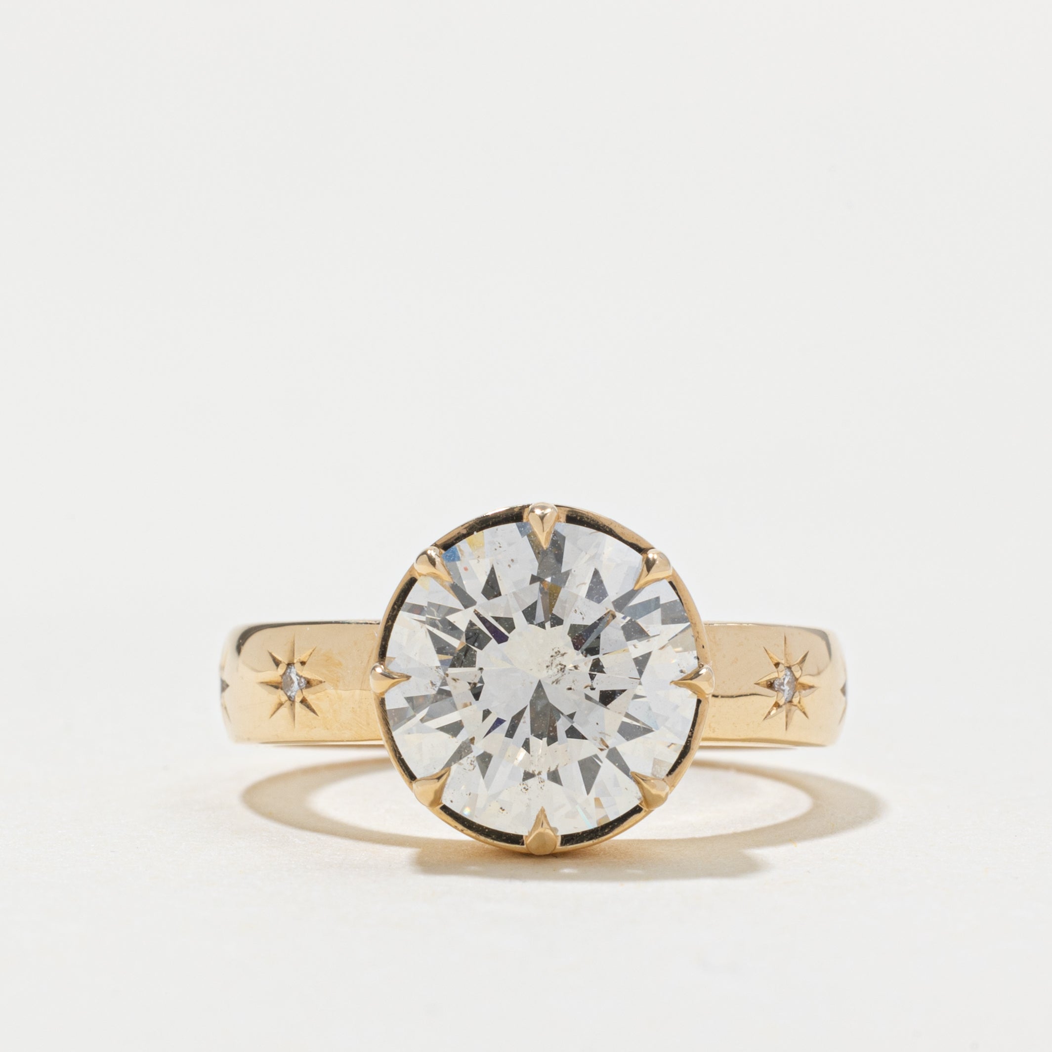 '100 Ways x Oirea Studio' 18k Claw and Star Set Diamond Ring | 3.34ct SI2 G, 0.03ctw | SZ 6.25
