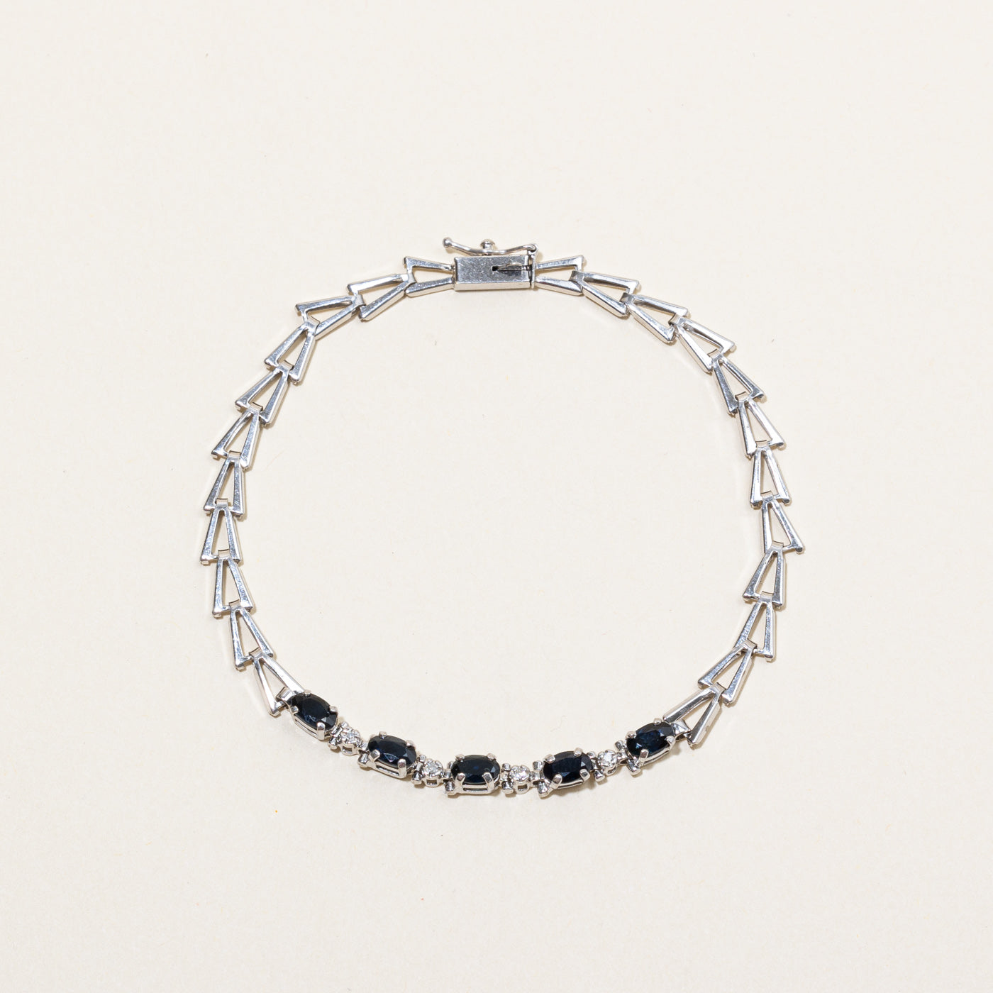 Sapphire & Diamond Bracelet | 1.00ctw, 0.01ctw | 7" |