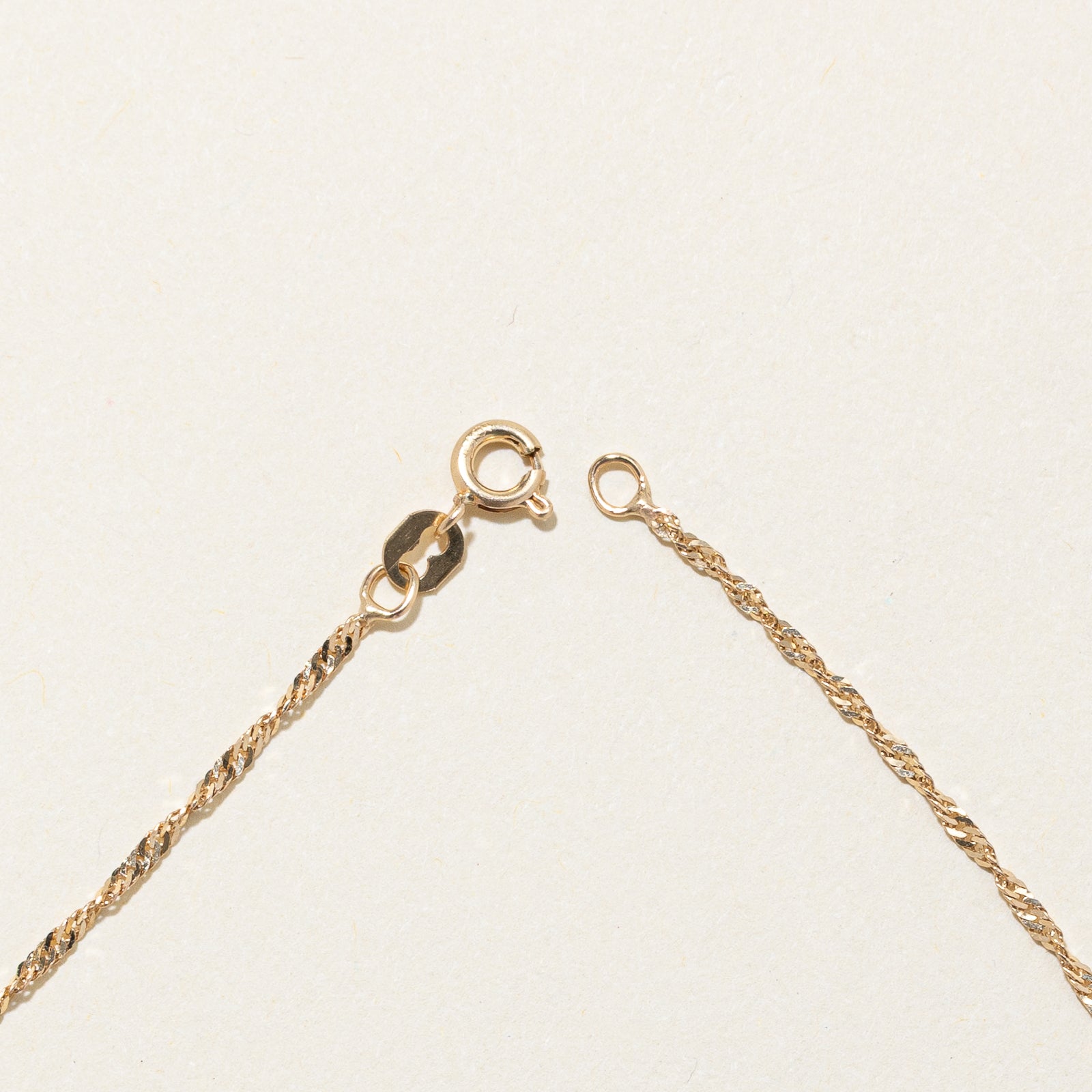 Canadian 10k Yellow Gold Singapore Chain Bracelet | 7.5"