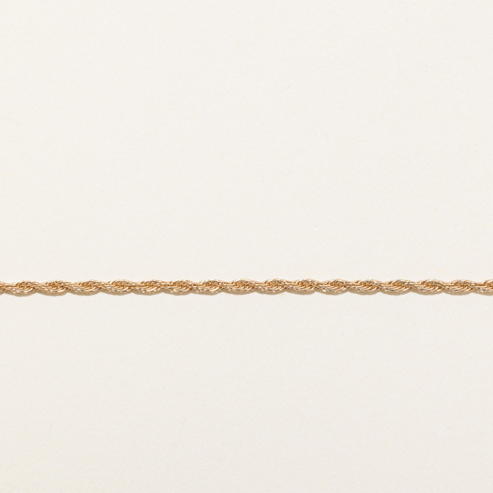 10k Yellow Gold Rope Chain Bracelet | 8"