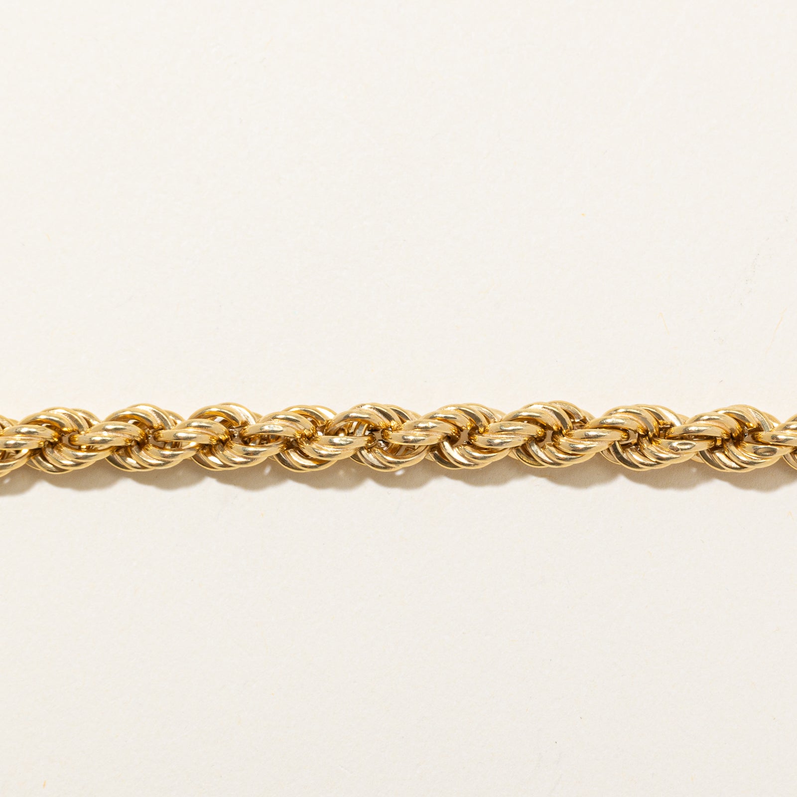 'Birks' 18k Yellow Gold Rope Chain Bracelet | 7.5"