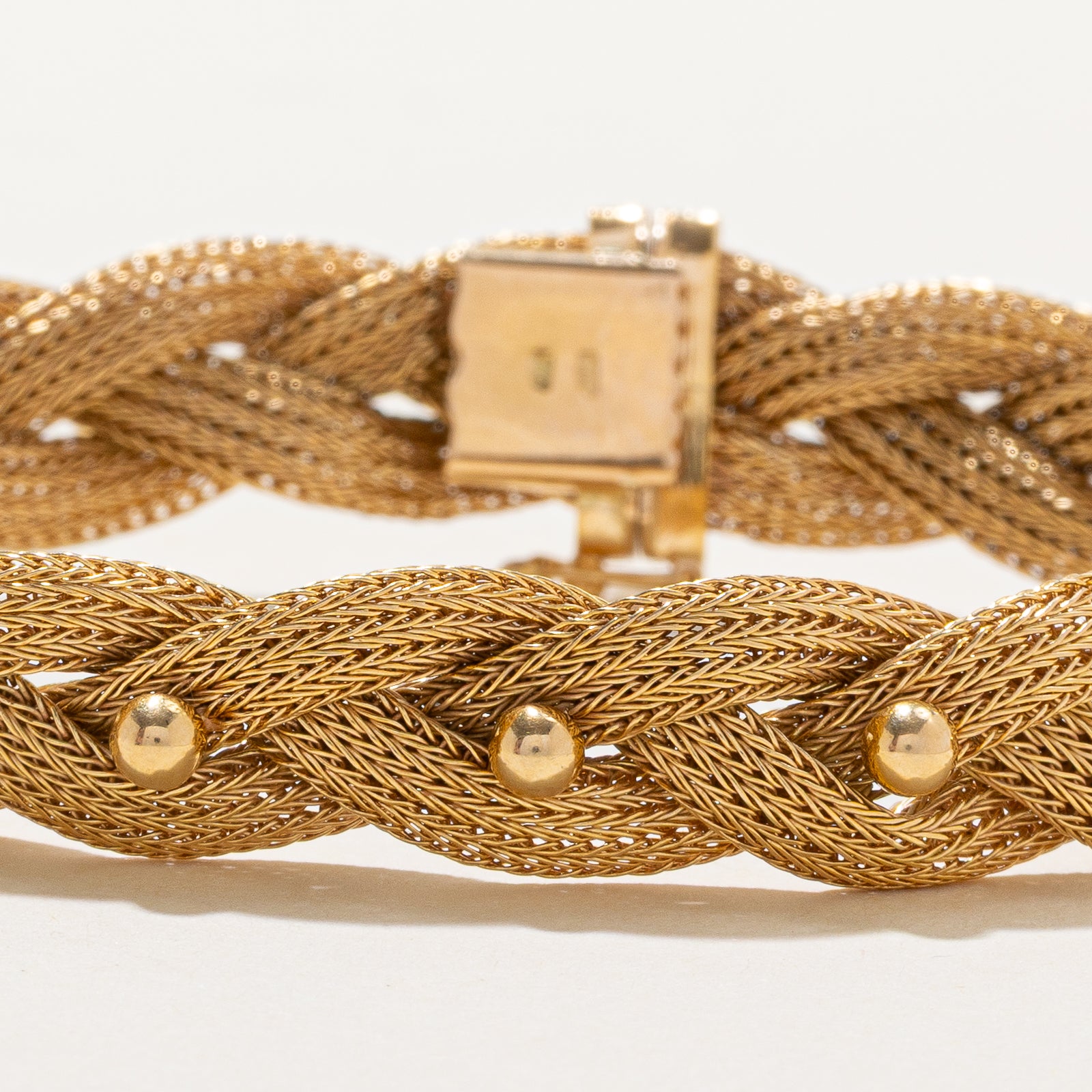 14k Yellow Gold Braided Bracelet | 7.25"