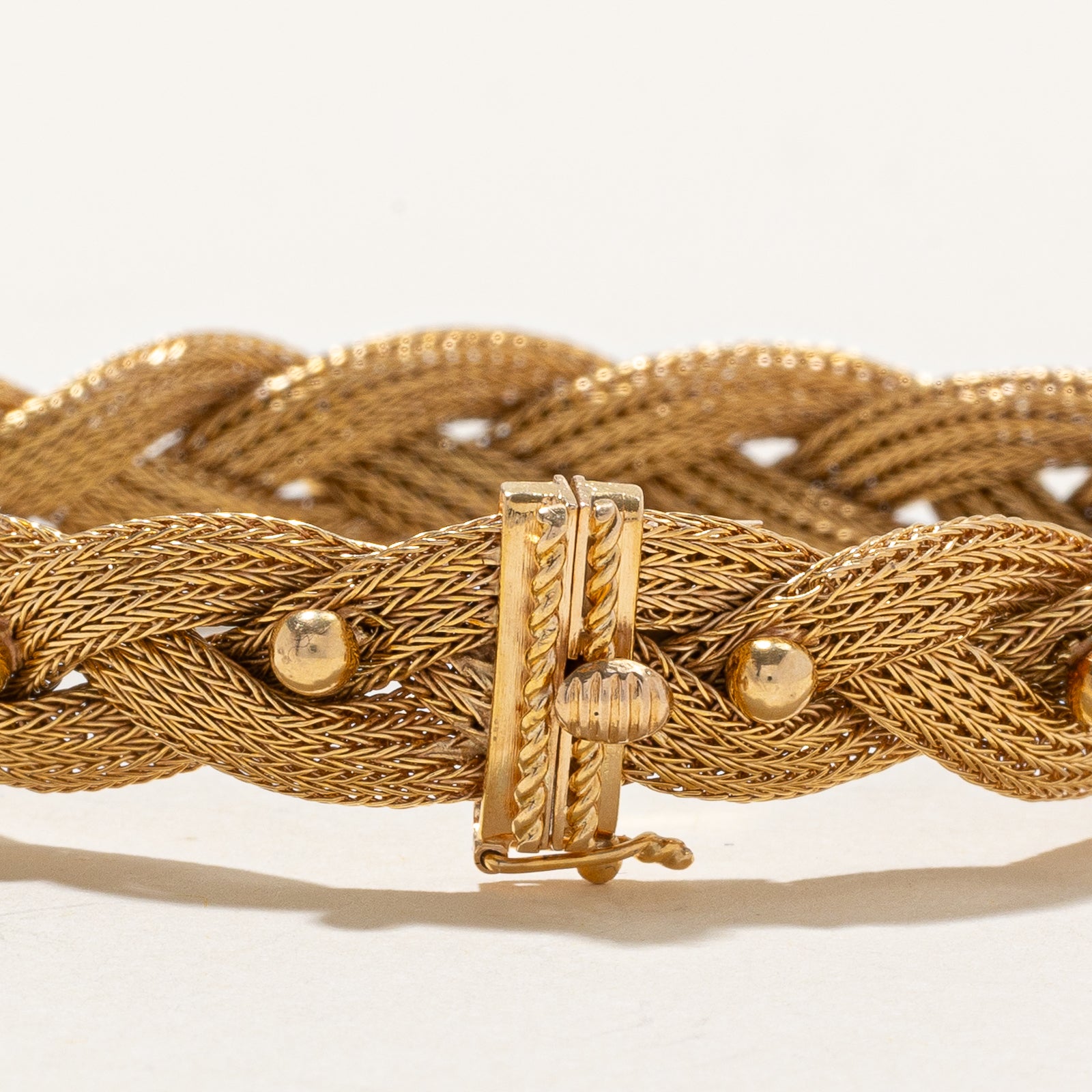 14k Yellow Gold Braided Bracelet | 7.25"