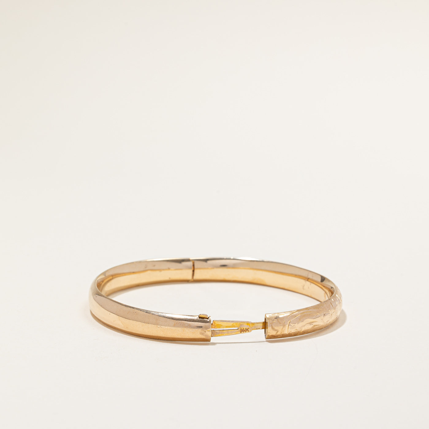 Engraved 'EJS' Initial Bangle Bracelet | 8" |