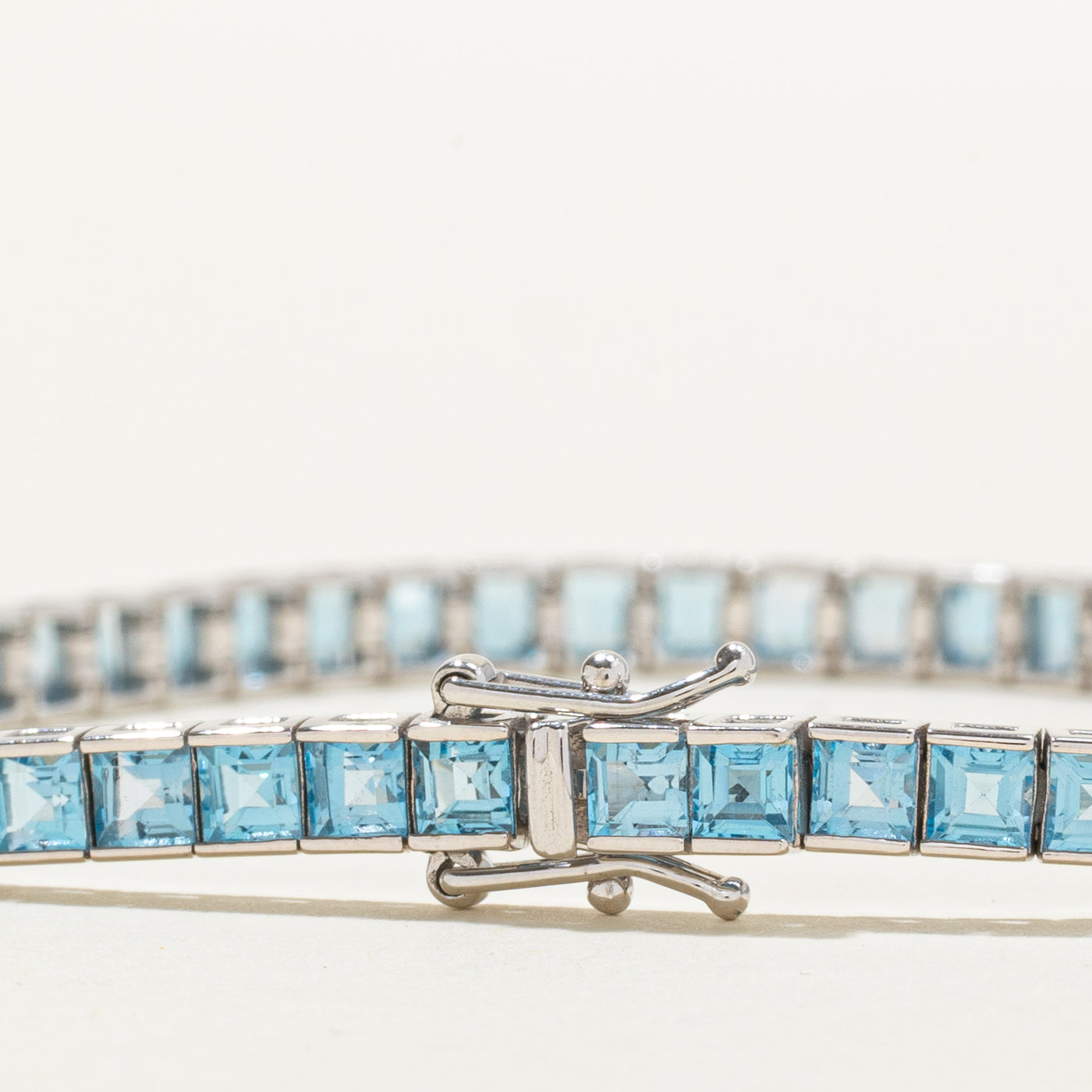 Bracelet en topaze bleue 10 carats | 10,00 ct | 19 cm