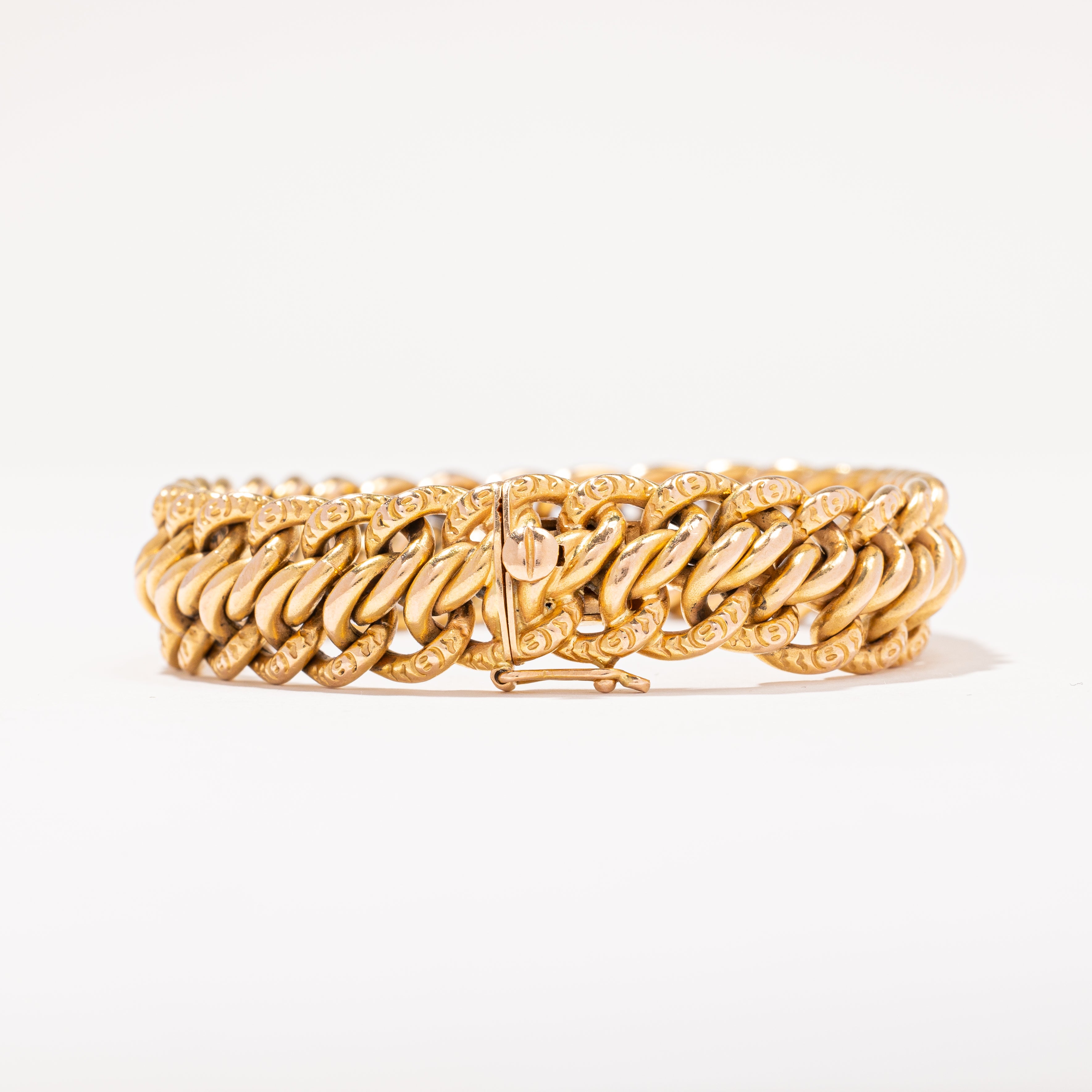 Antique French Hallmarked 18k Gold Bracelet | 7" |