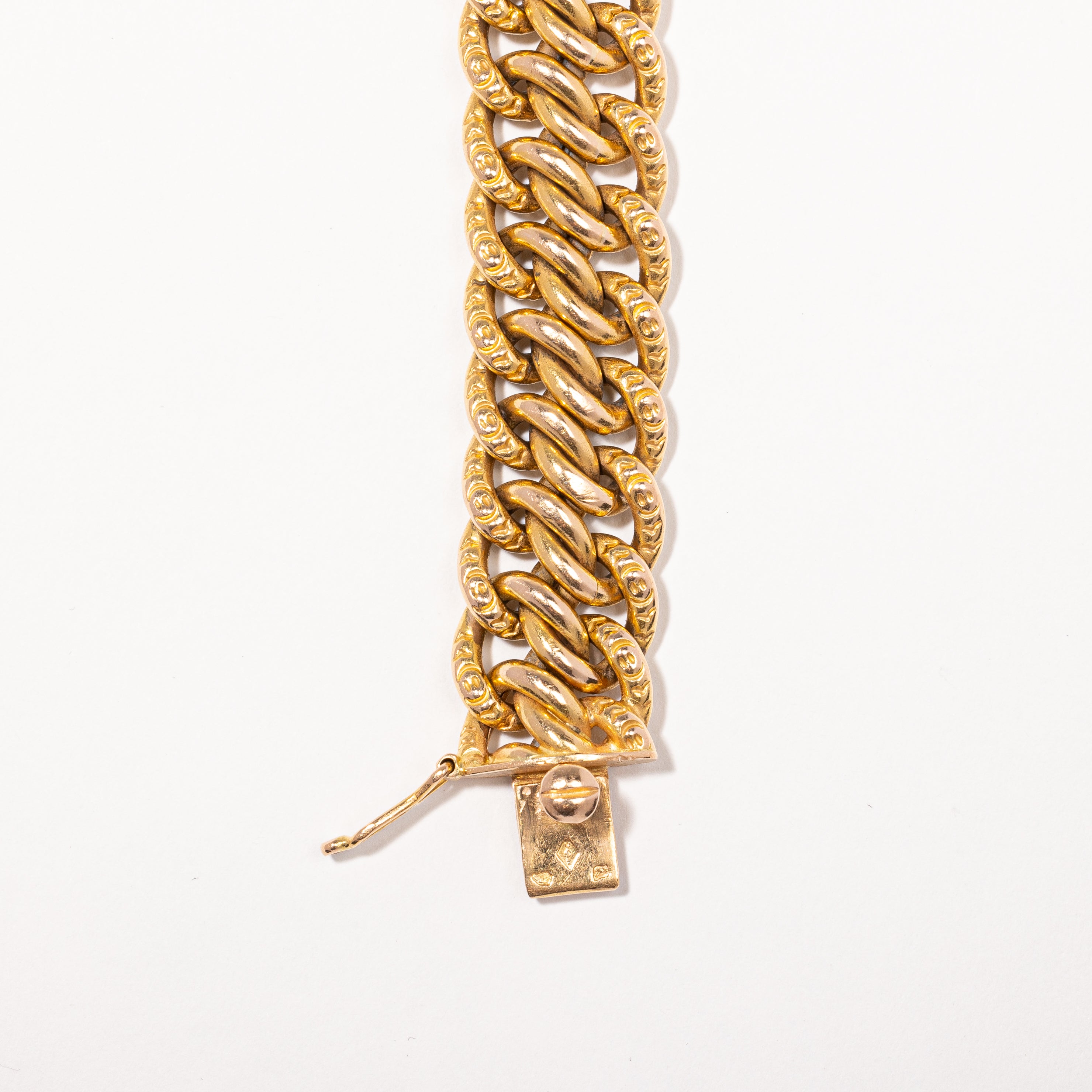 Antique French Hallmarked 18k Gold Bracelet | 7" |