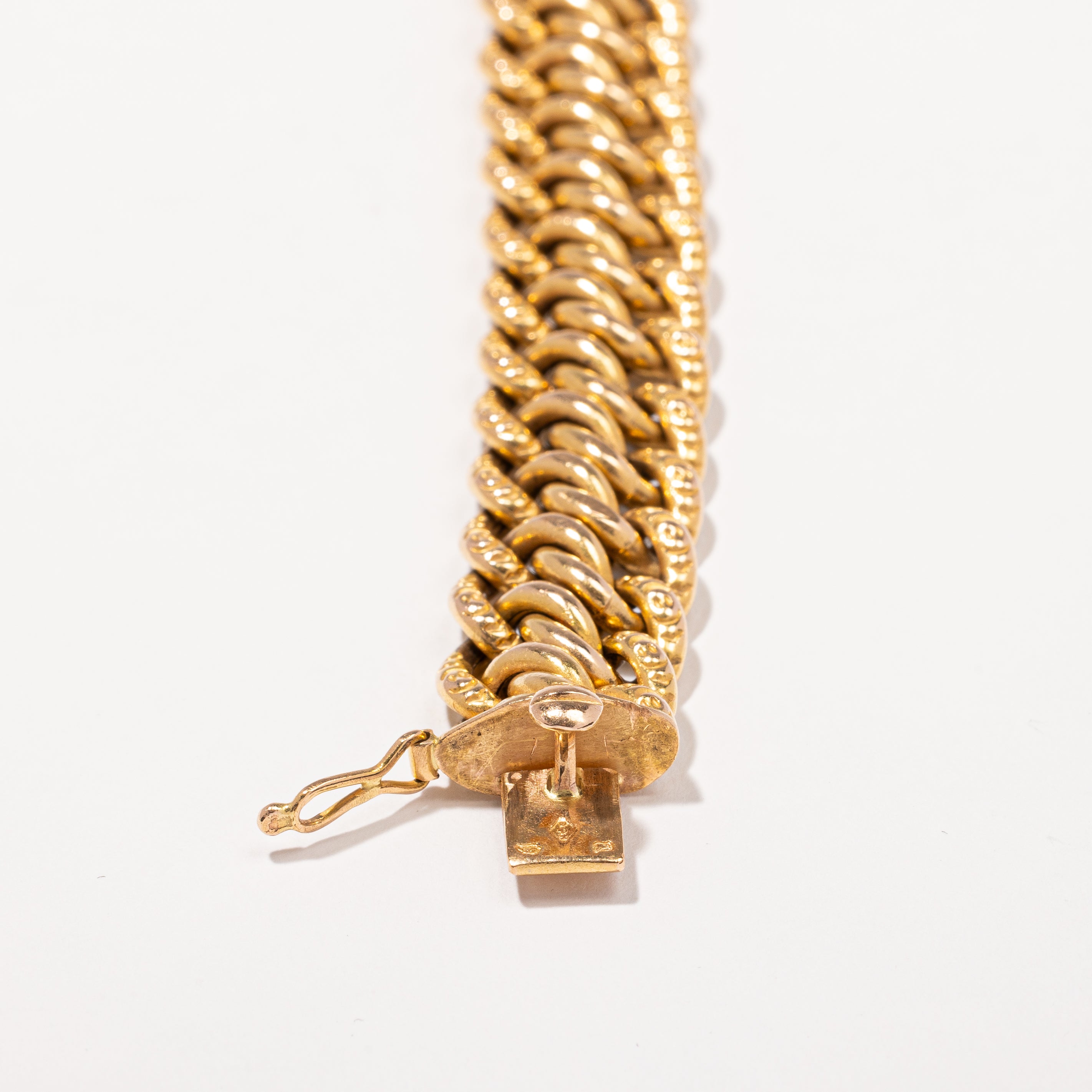 Antique French Hallmarked 18k Gold Bracelet | 7" |