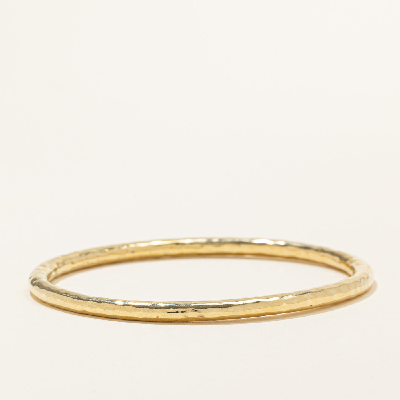 'Ippolita' 18k Yellow Gold Hammered Bangle | 7.5"