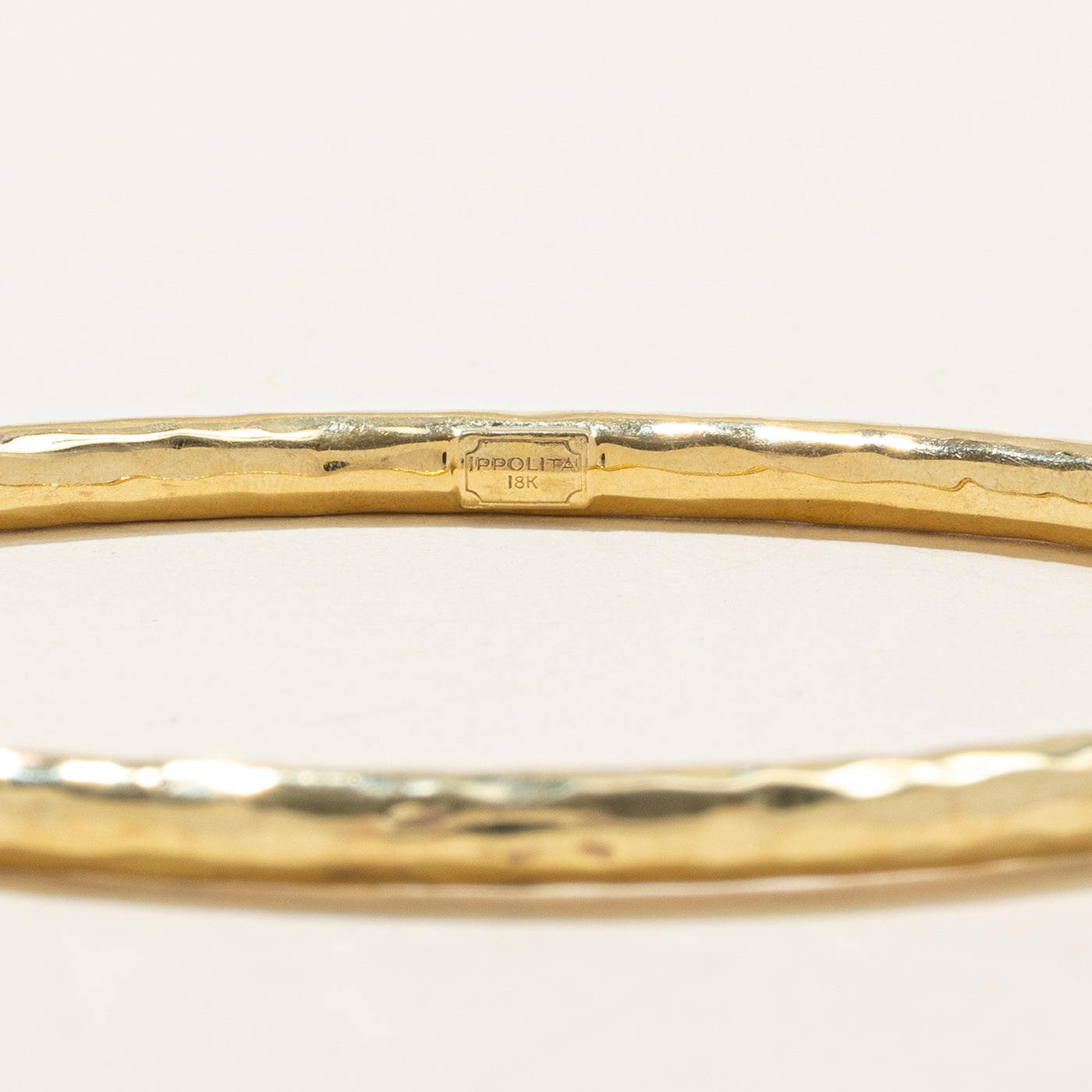 'Ippolita' 18k Yellow Gold Hammered Bangle | 7.5"