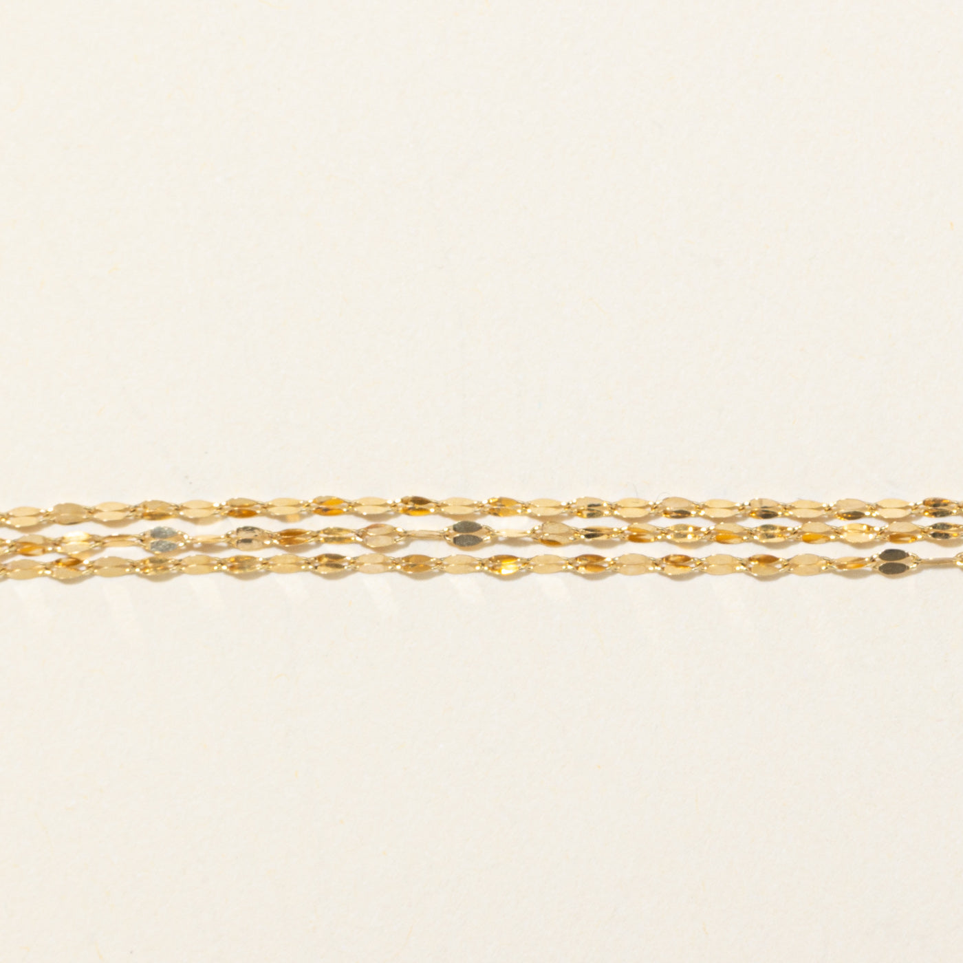 14k Yellow Gold Flat Chain Bracelet | 7.5"