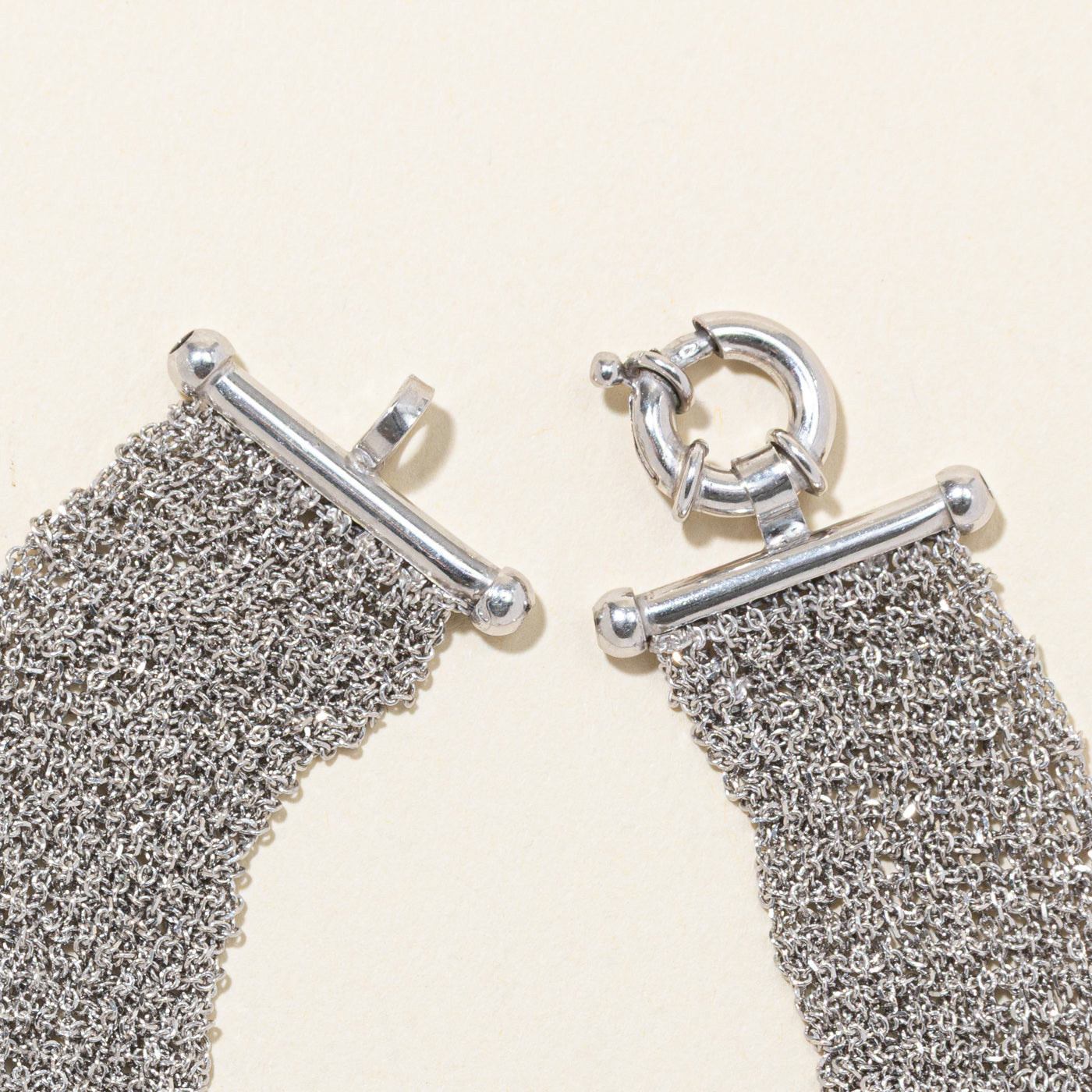 Italian Sterling Silver Chainmail Mesh Bracelet | 7.85"
