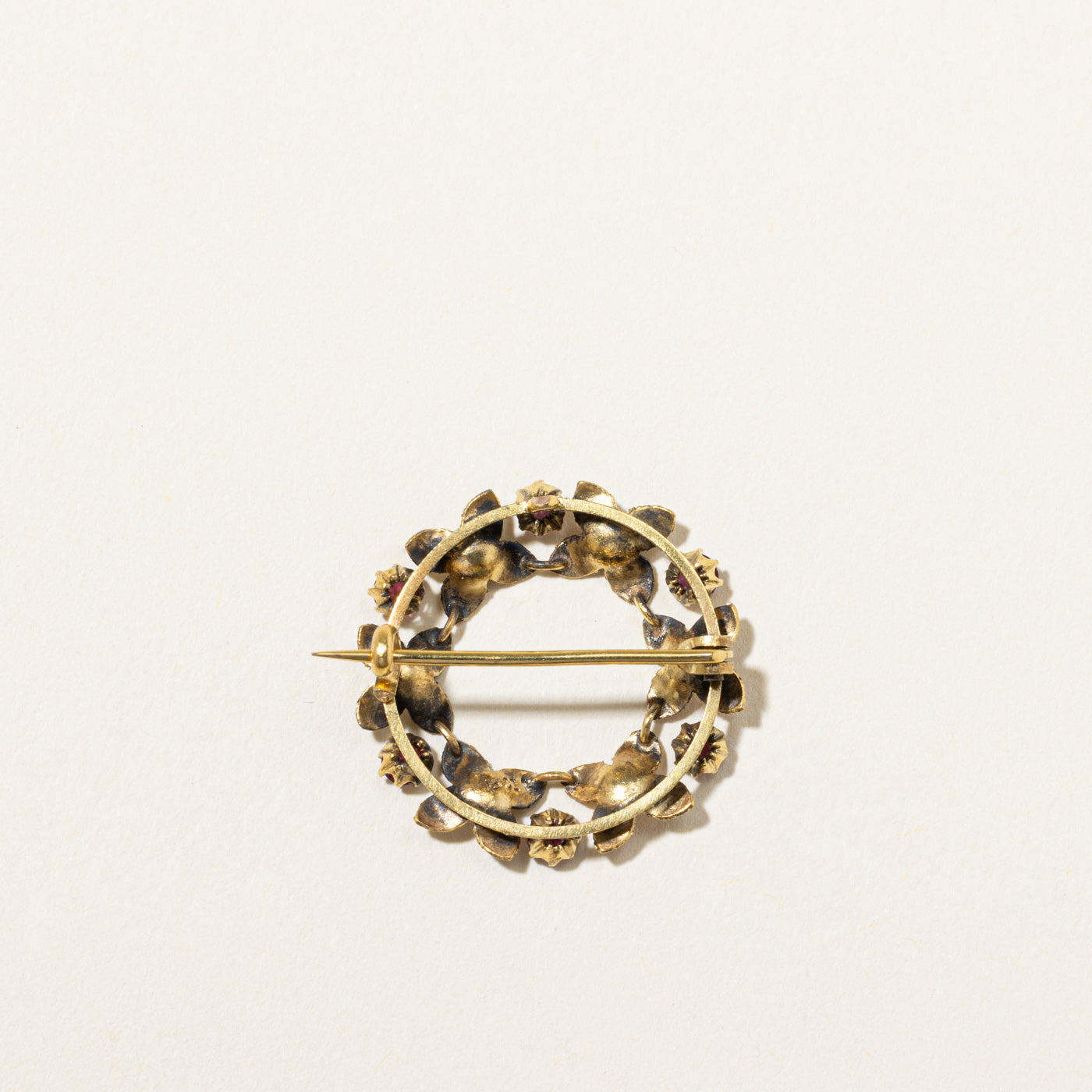 Pink Tourmaline & Pearl Wreath Brooch | 0.40ctw