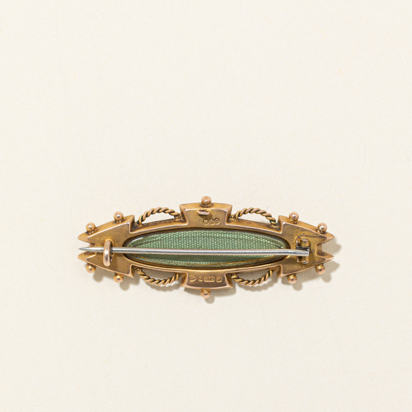1915 Chester Tourmaline & Opal Rope Marquise Brooch | 0.15ct, 0.10ctw
