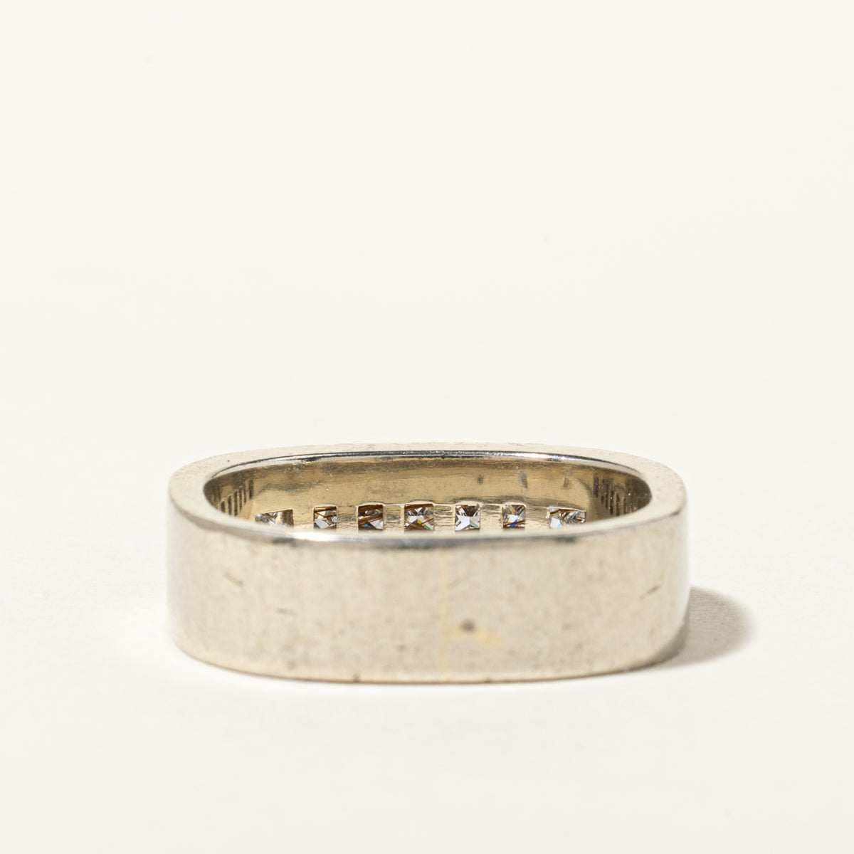 14k Semi Eternity Princess Cut Diamond Band | 0.50ctw | 6mm | SZ 7.75