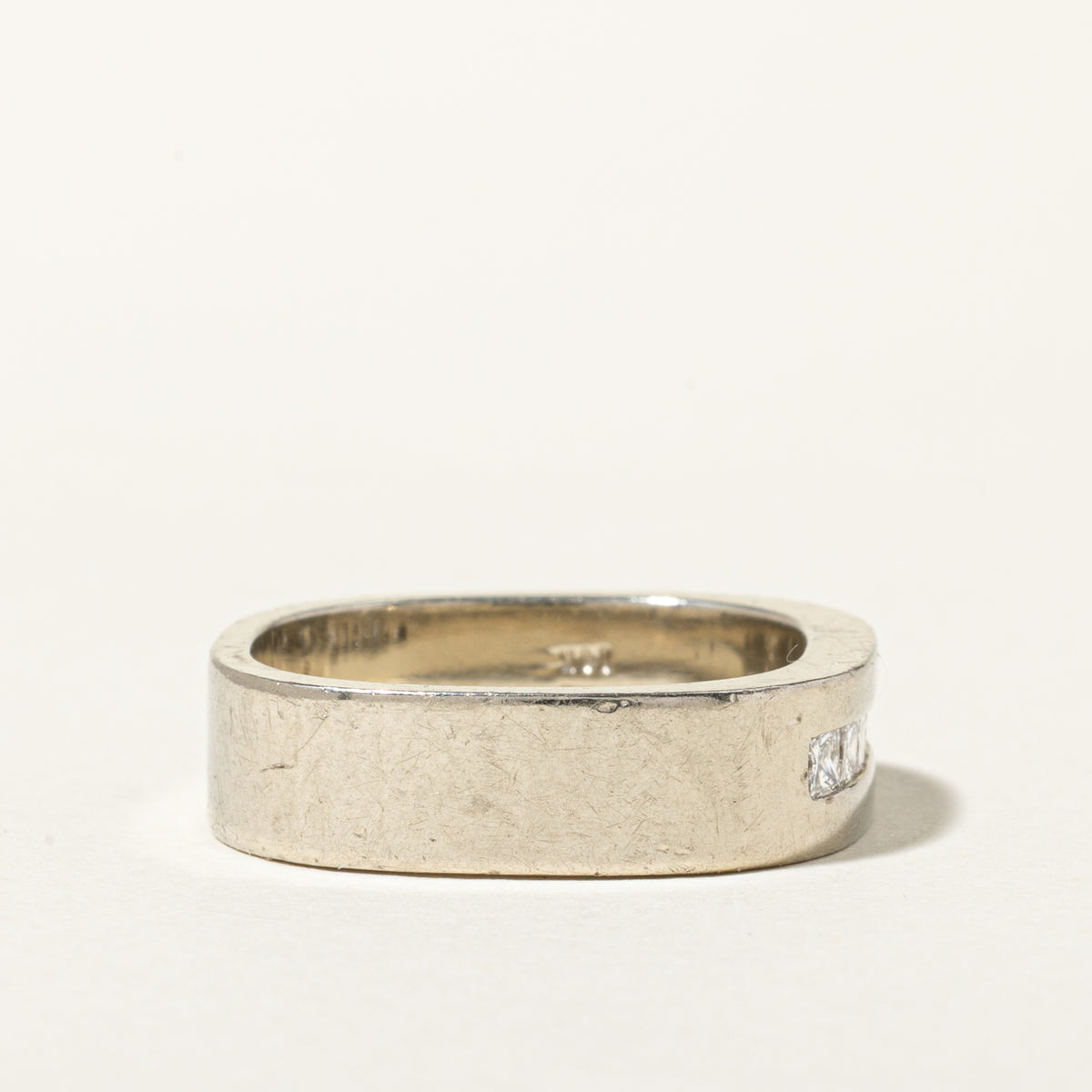 14k Semi Eternity Princess Cut Diamond Band | 0.50ctw | 6mm | SZ 7.75