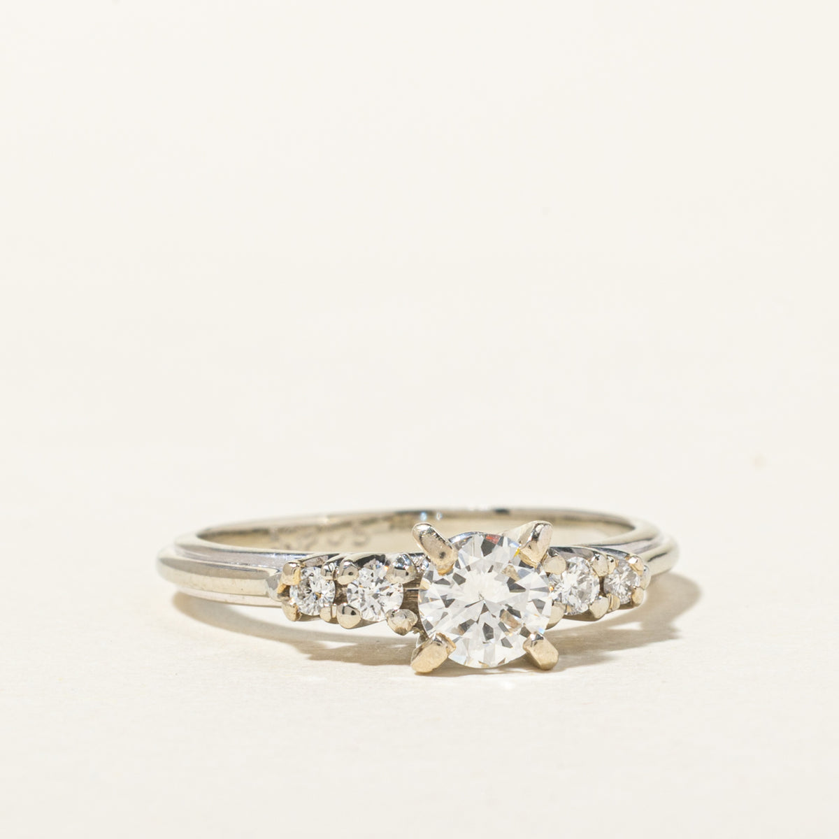 18k White Gold Diamond Accented Ring | 0.47ctw | SZ 5.75