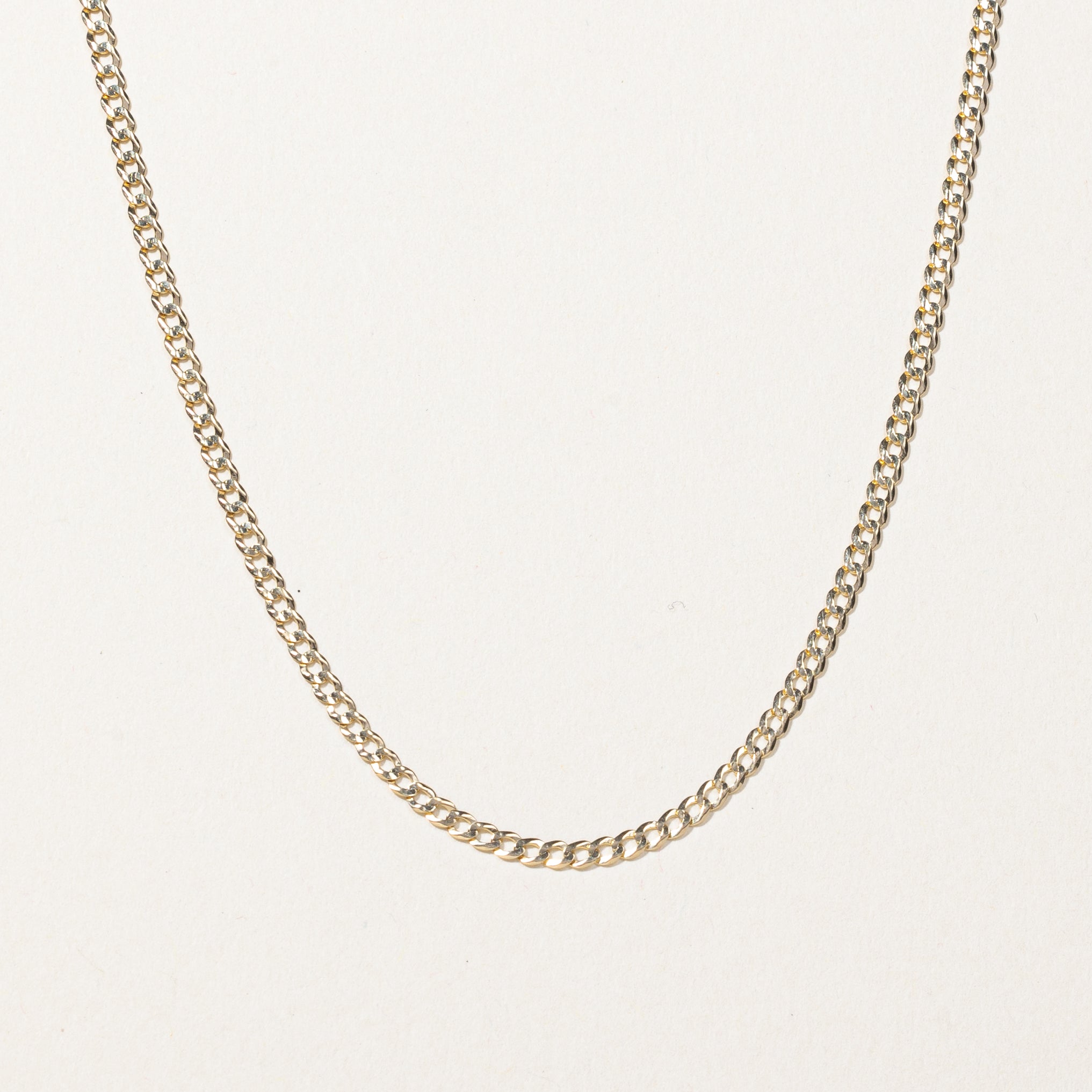 10k Yellow Gold Curb Link Chain | 30"