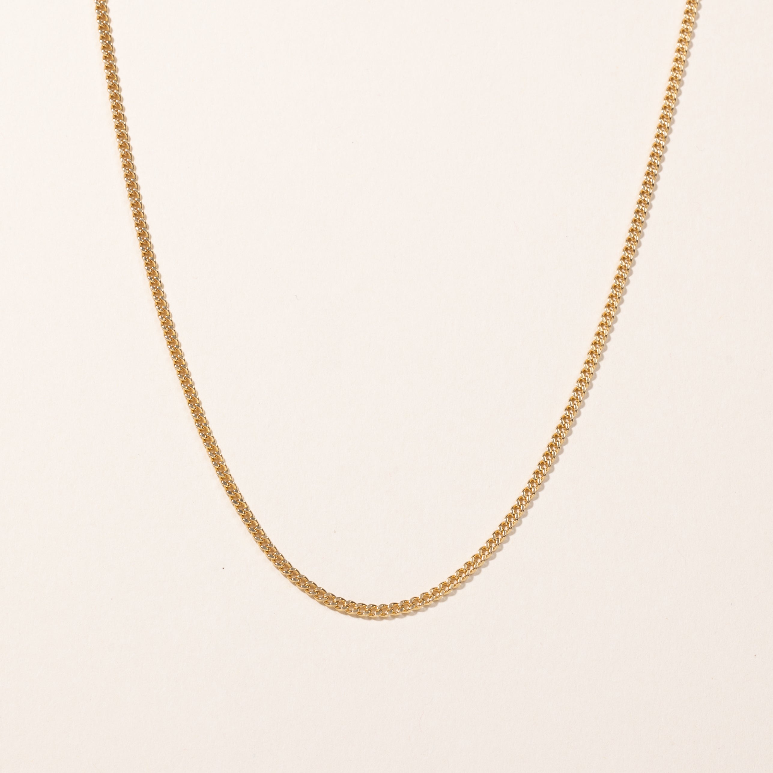 18k Yellow Gold Curb Link Chain | 20"