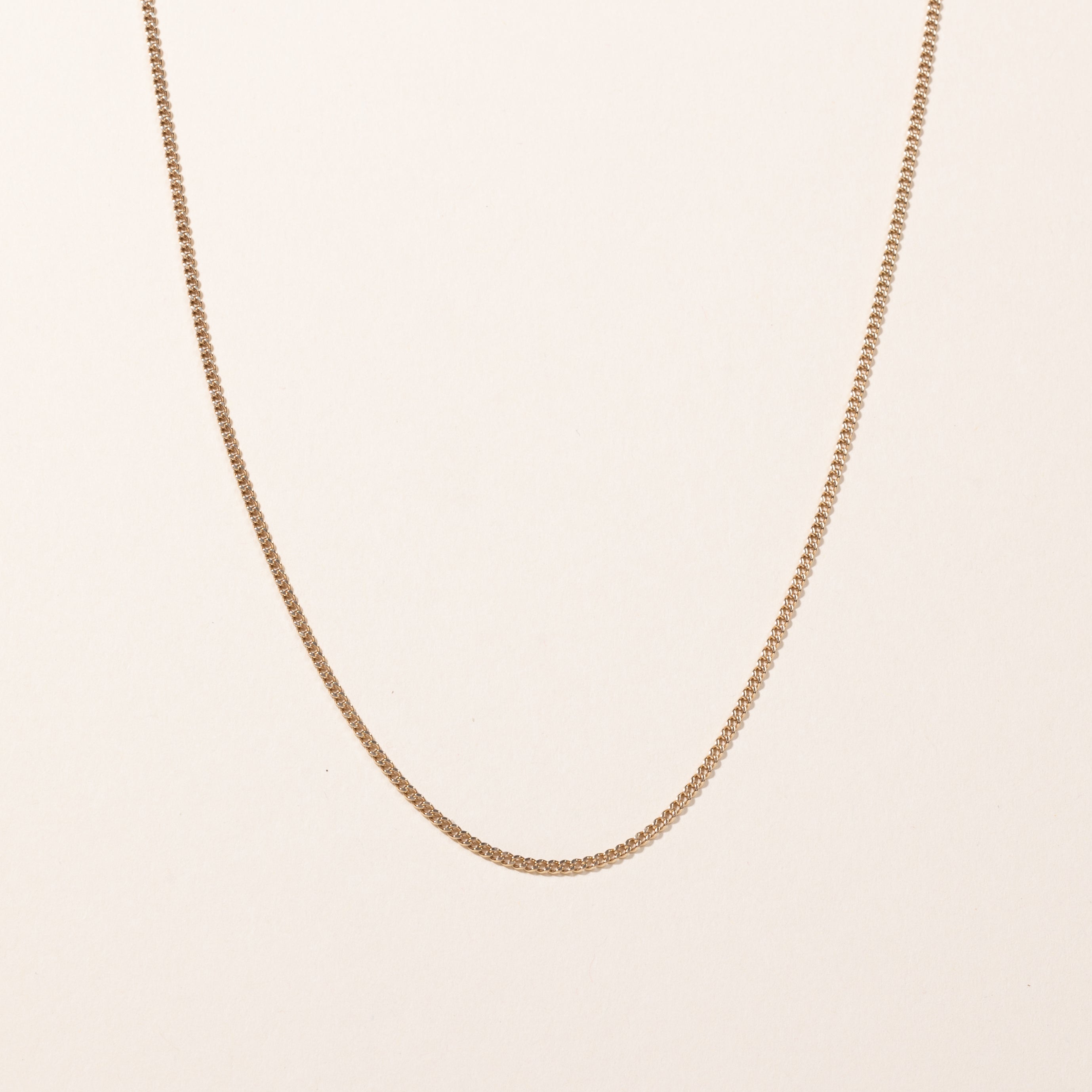 10k Yellow Gold Curb Link Chain | 24"