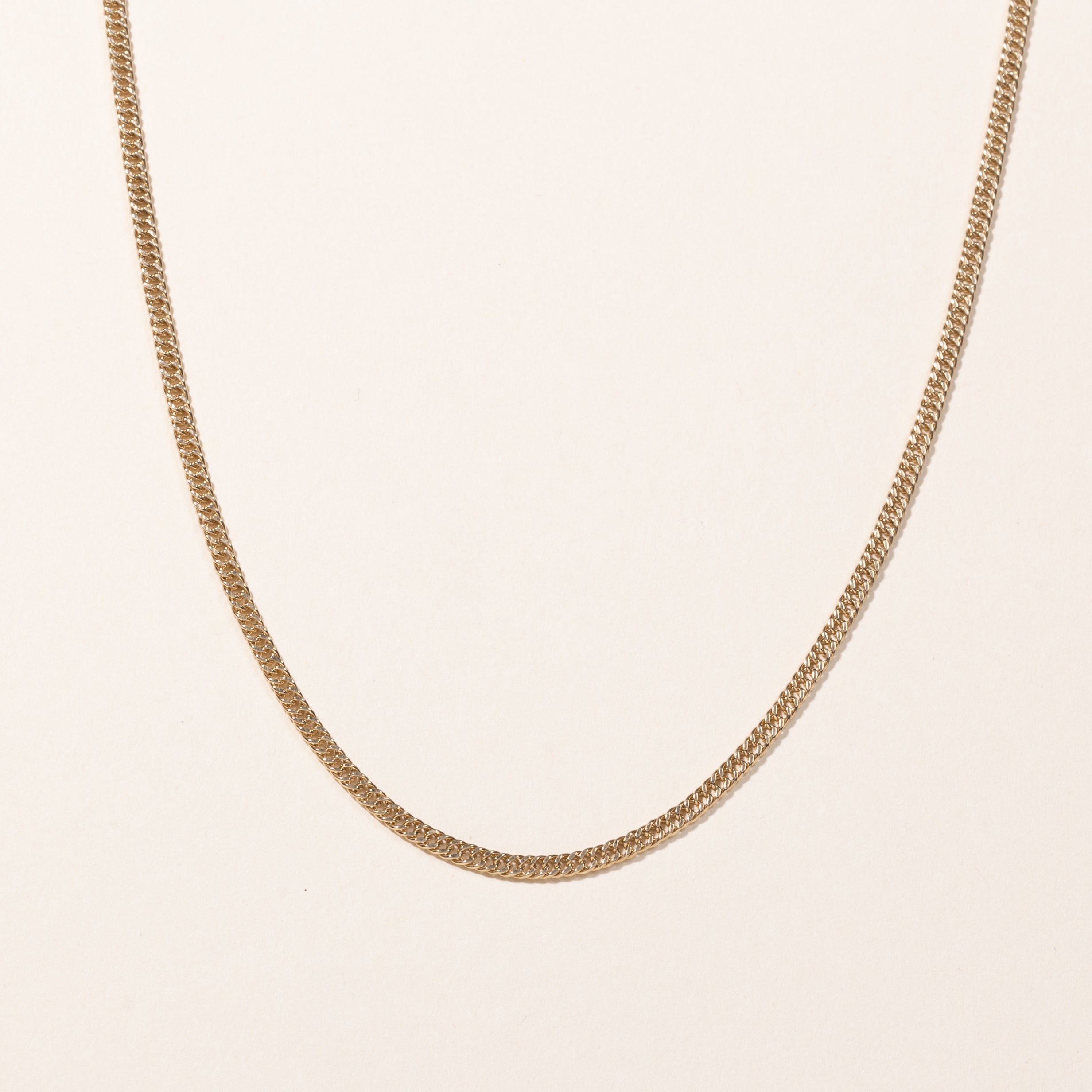 10k Yellow Gold Curb Link Chain | 25"