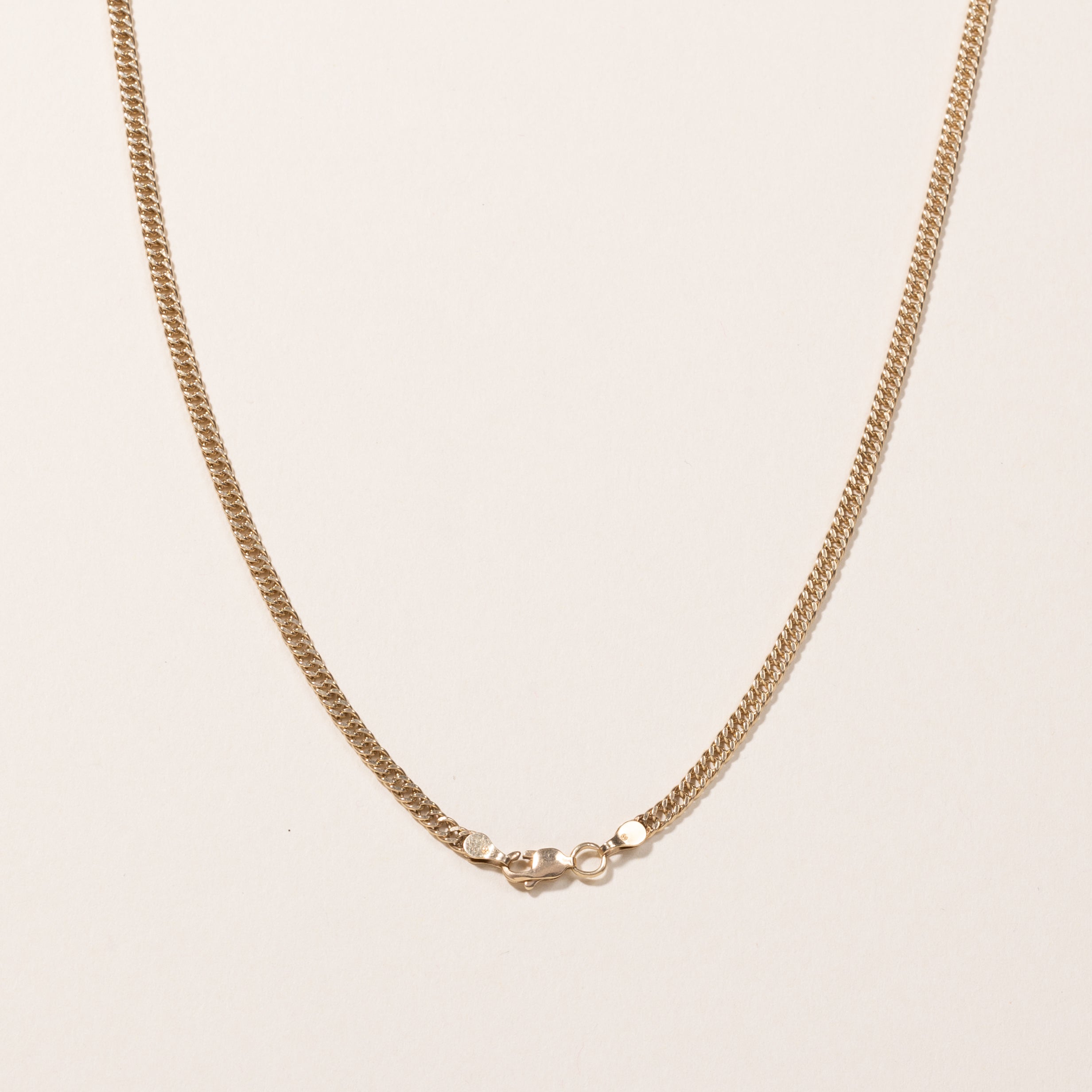 10k Yellow Gold Curb Link Chain | 25"