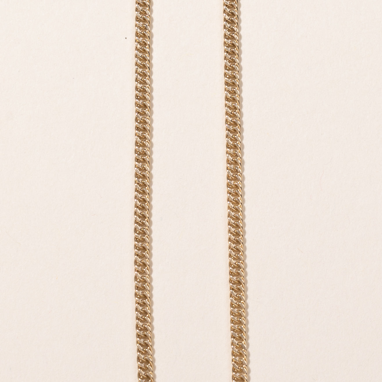 10k Yellow Gold Curb Link Chain | 25"