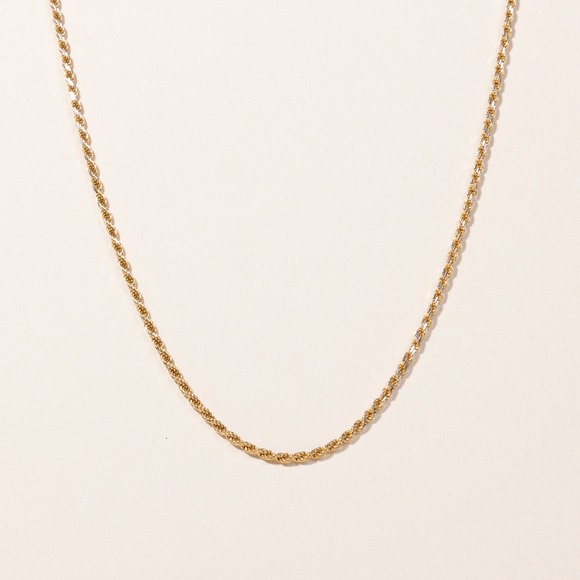 18k Yellow Gold Rope Chain | 19"