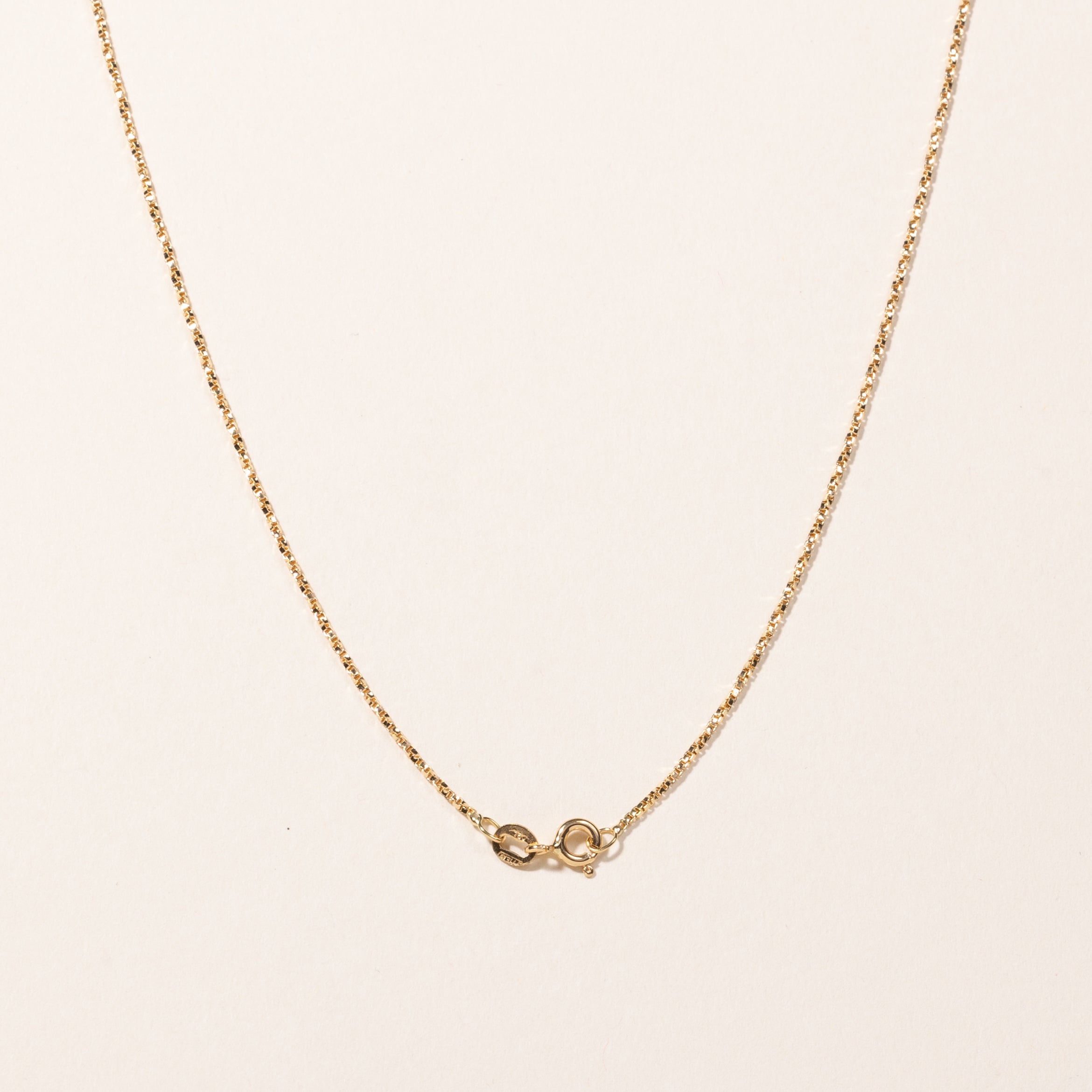 18k Yellow Gold Box Link Chain | 16"