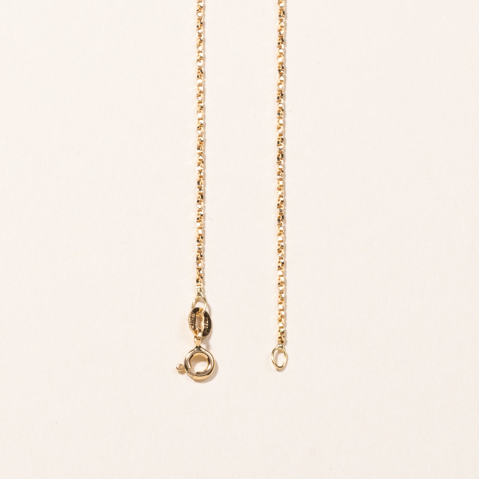 18k Yellow Gold Box Link Chain | 16"