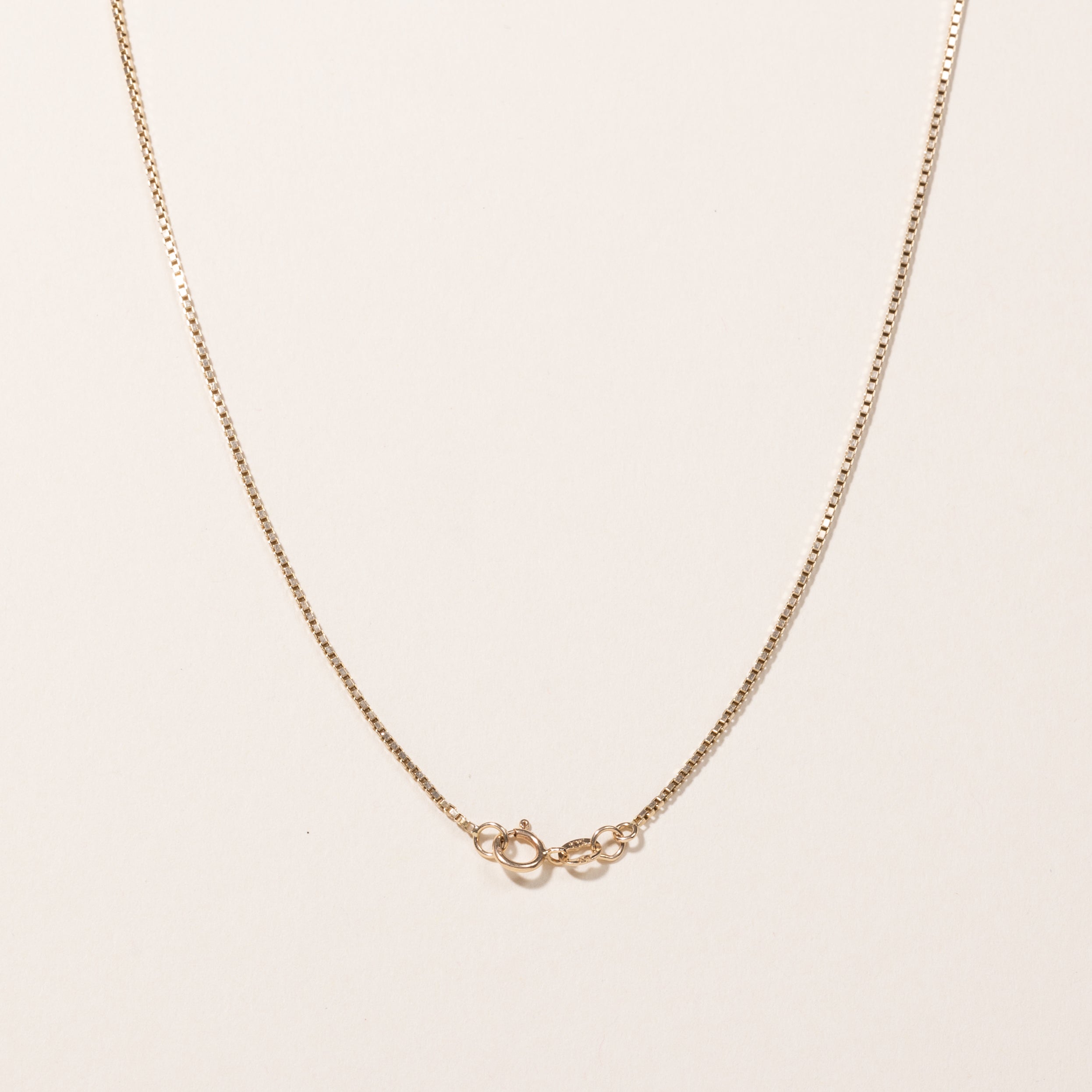 10k Yellow Gold Box Link Chain | 19"
