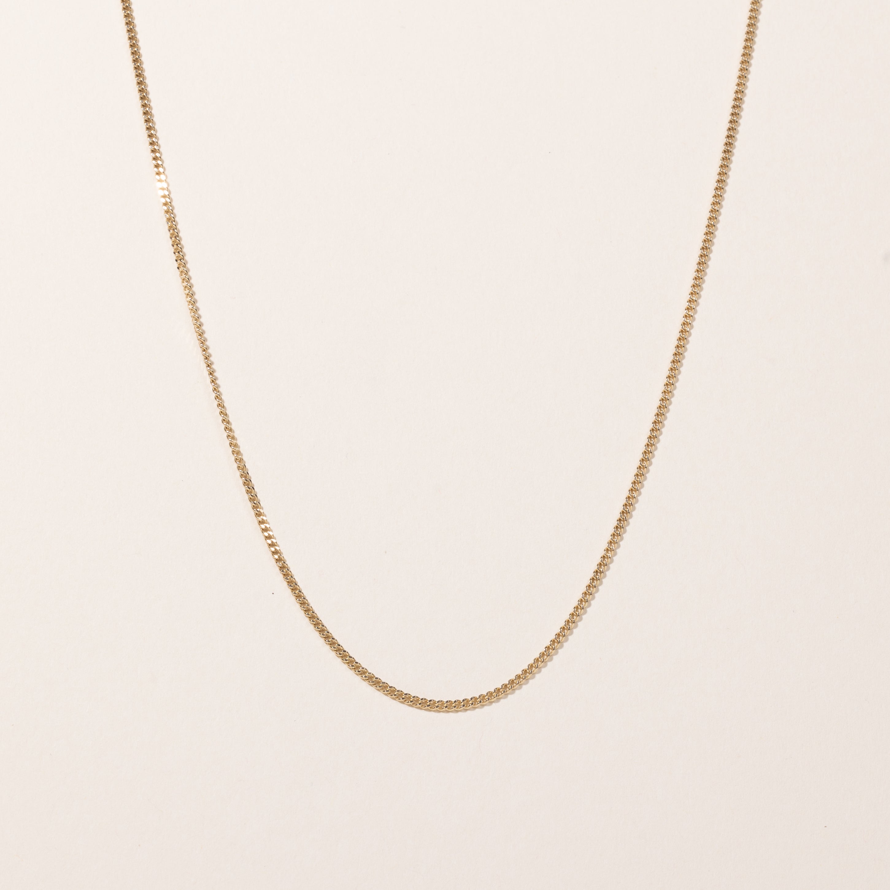 10k Yellow Gold Curb Link Chain | 21"