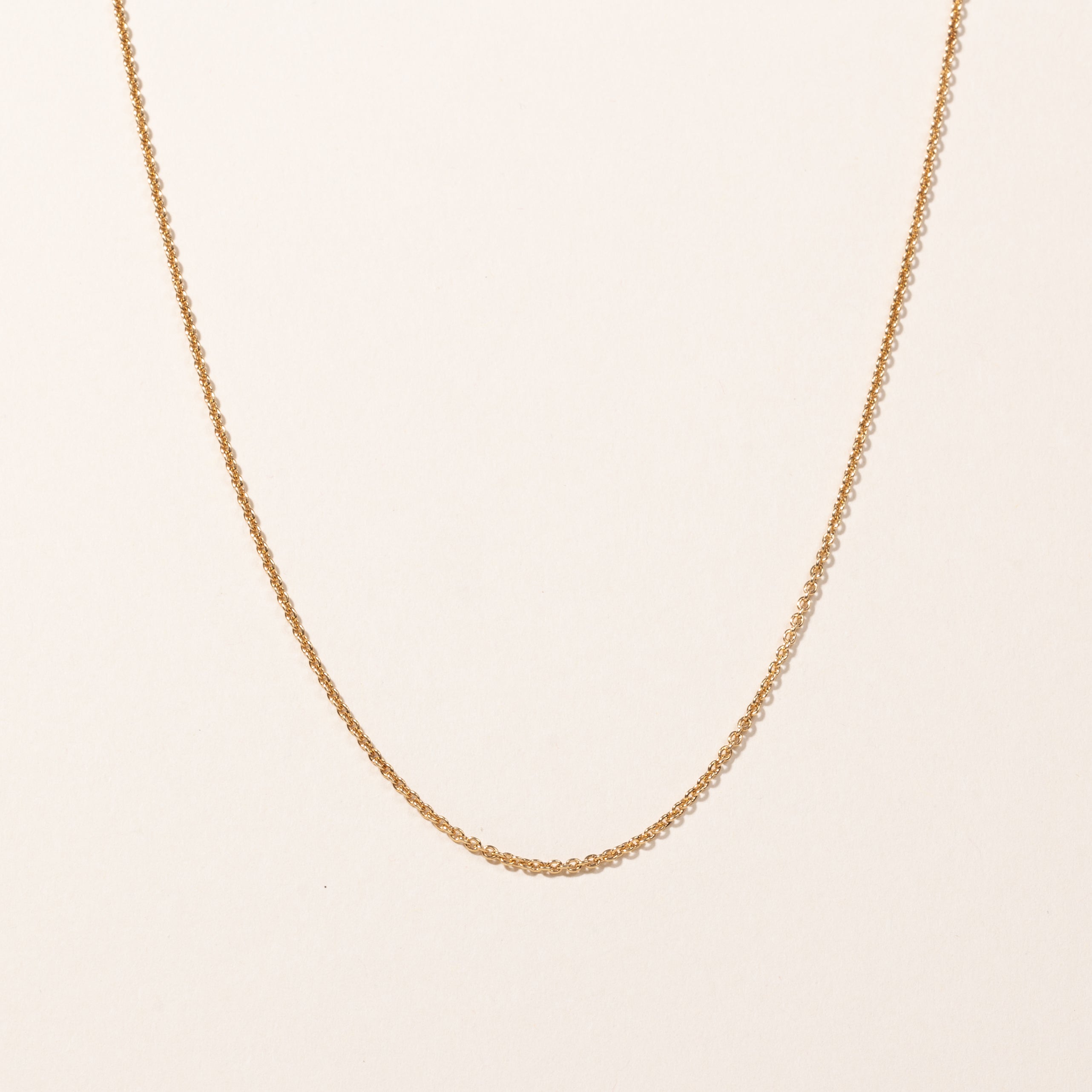 14k Yellow Gold Rolo Chain | 16"